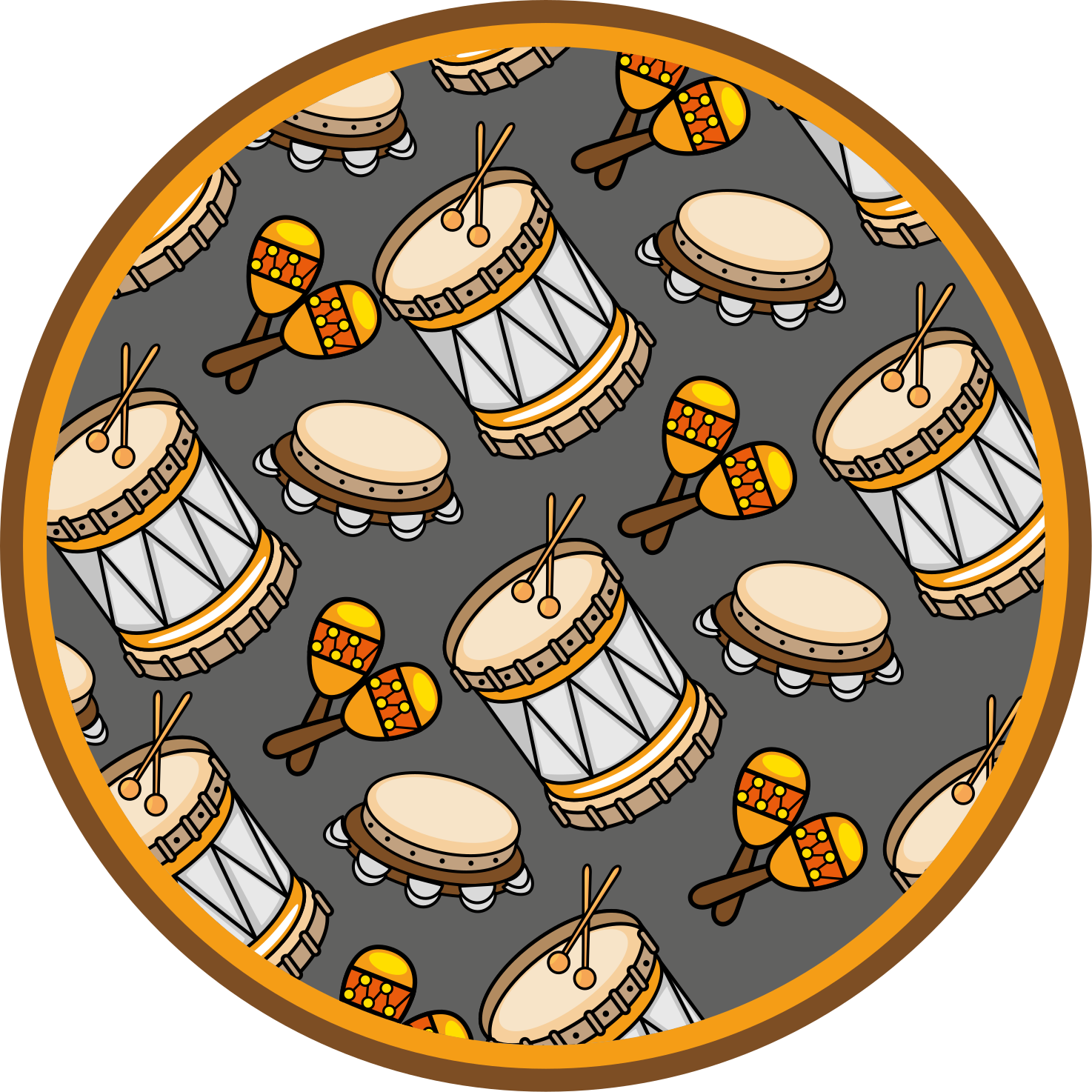 Drum Pattern Play kids vinyl carpet - TenStickers