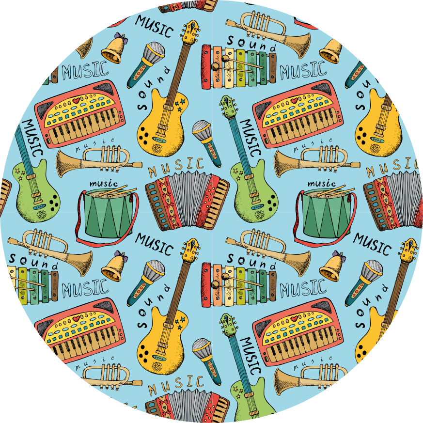 Kids vinyl carpet musical instruments fun - TenStickers
