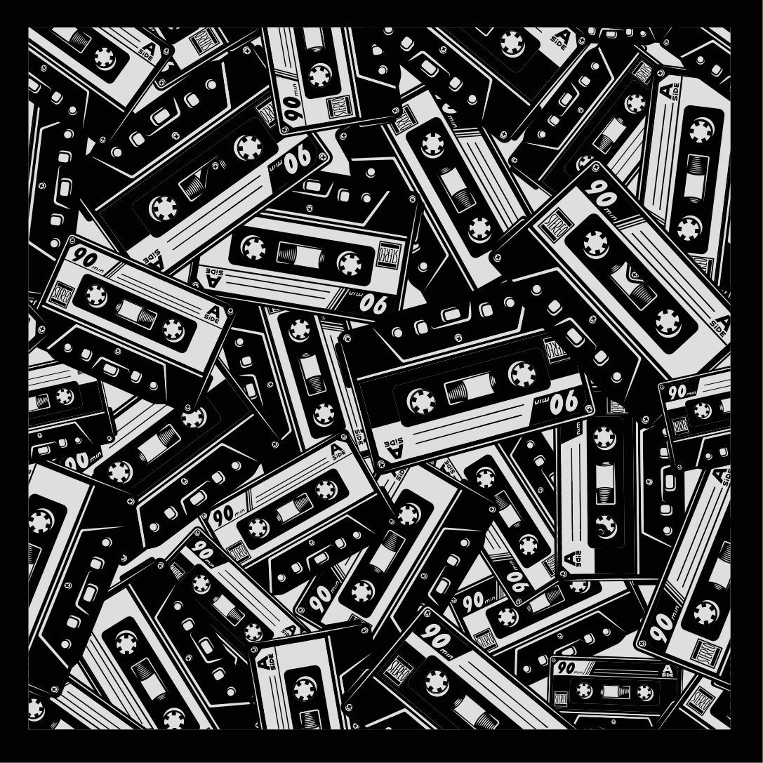 Cassette Tape Motif teen vinyl carpet - TenStickers