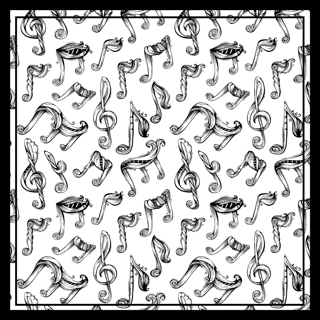 Musical Notes Concept teen vinyl carpet - TenStickers