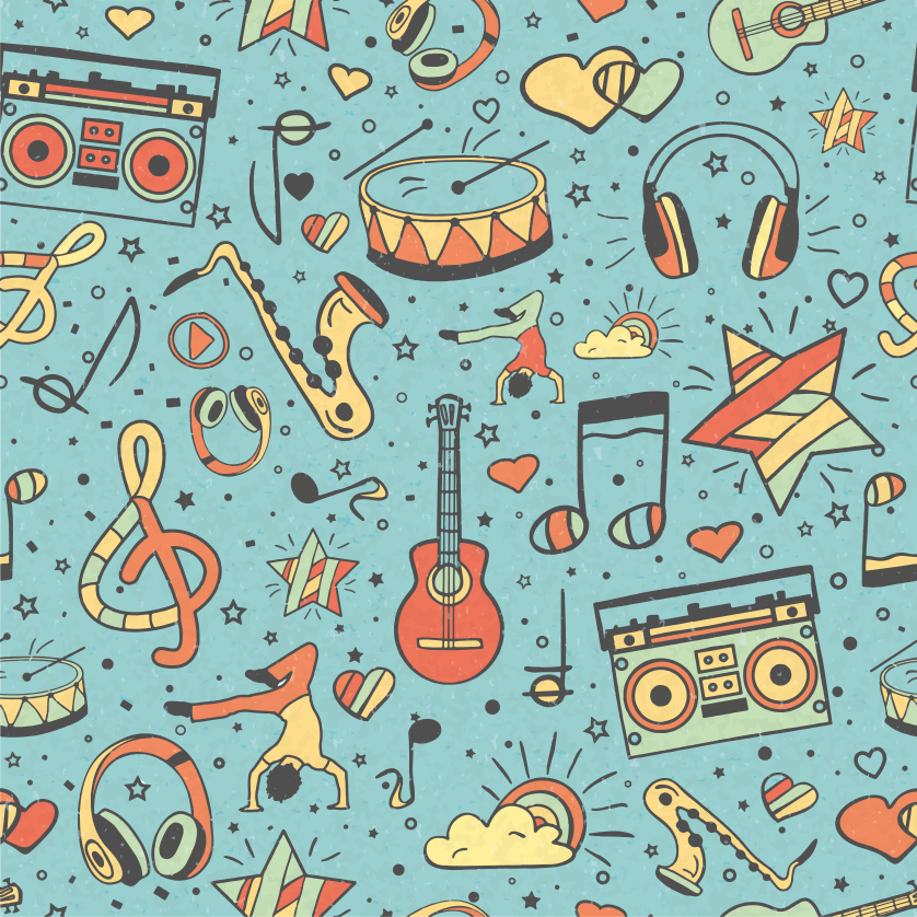 Musical Symbols Playful kids vinyl carpet - TenStickers