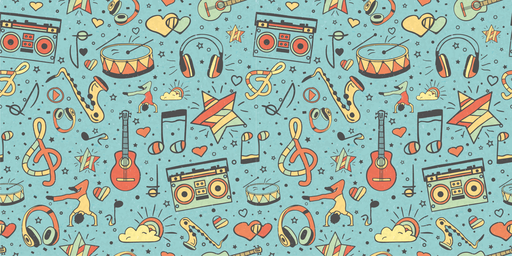 Musical theme kids vinyl carpet - TenStickers