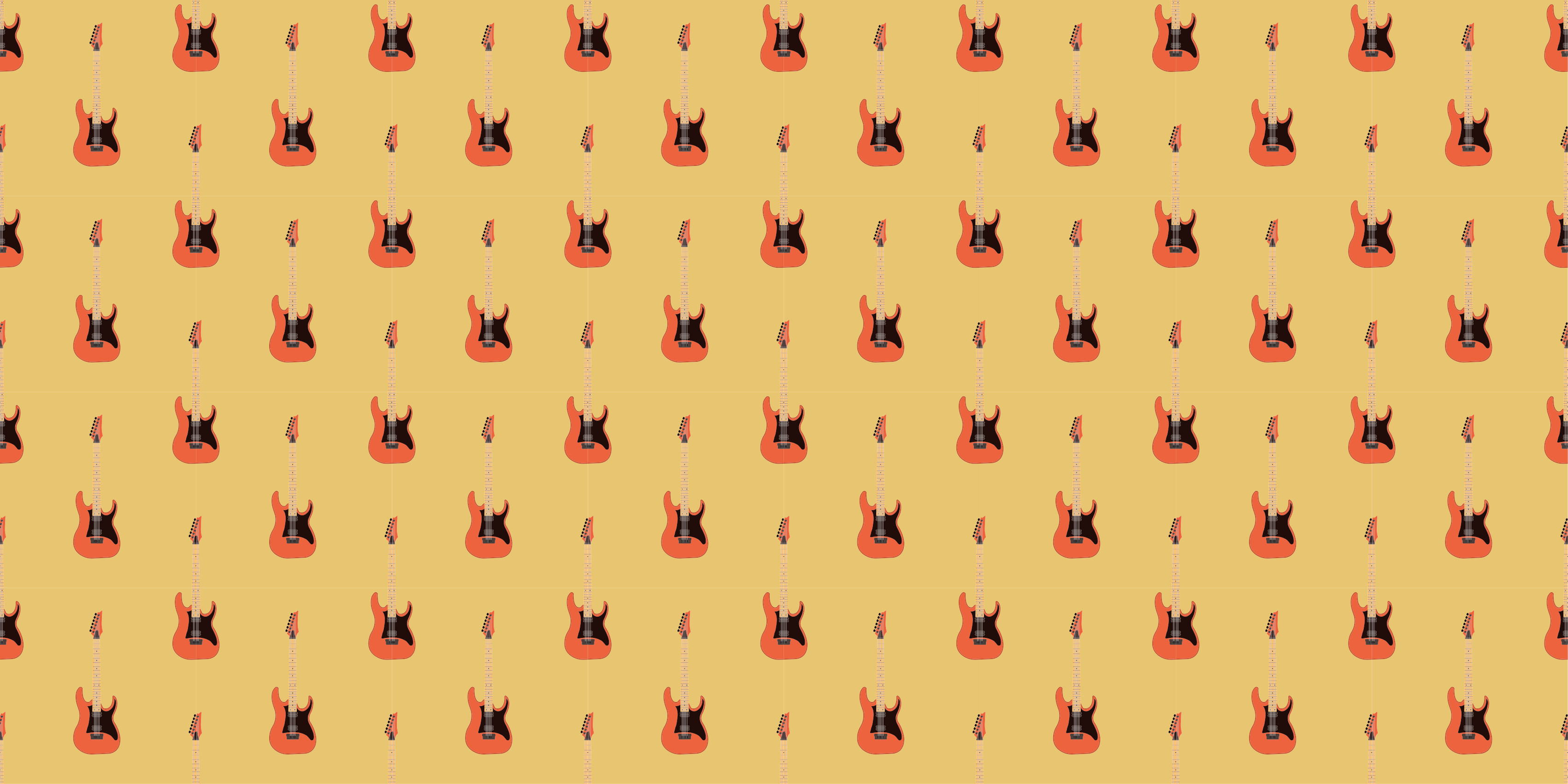 Rocking Guitar Pattern teen vinyl carpet - TenStickers