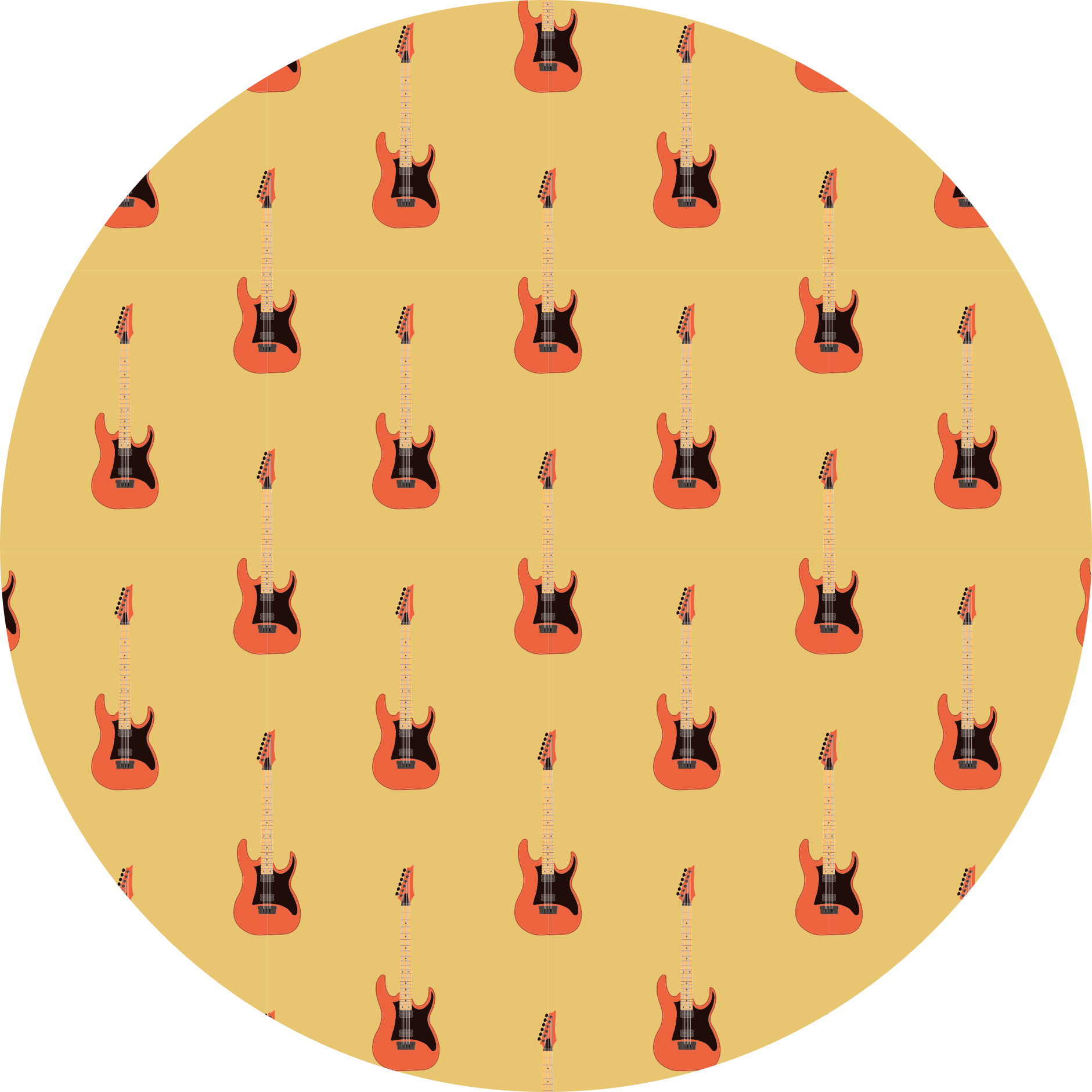 Guitar Pattern kids vinyl carpet - TenStickers
