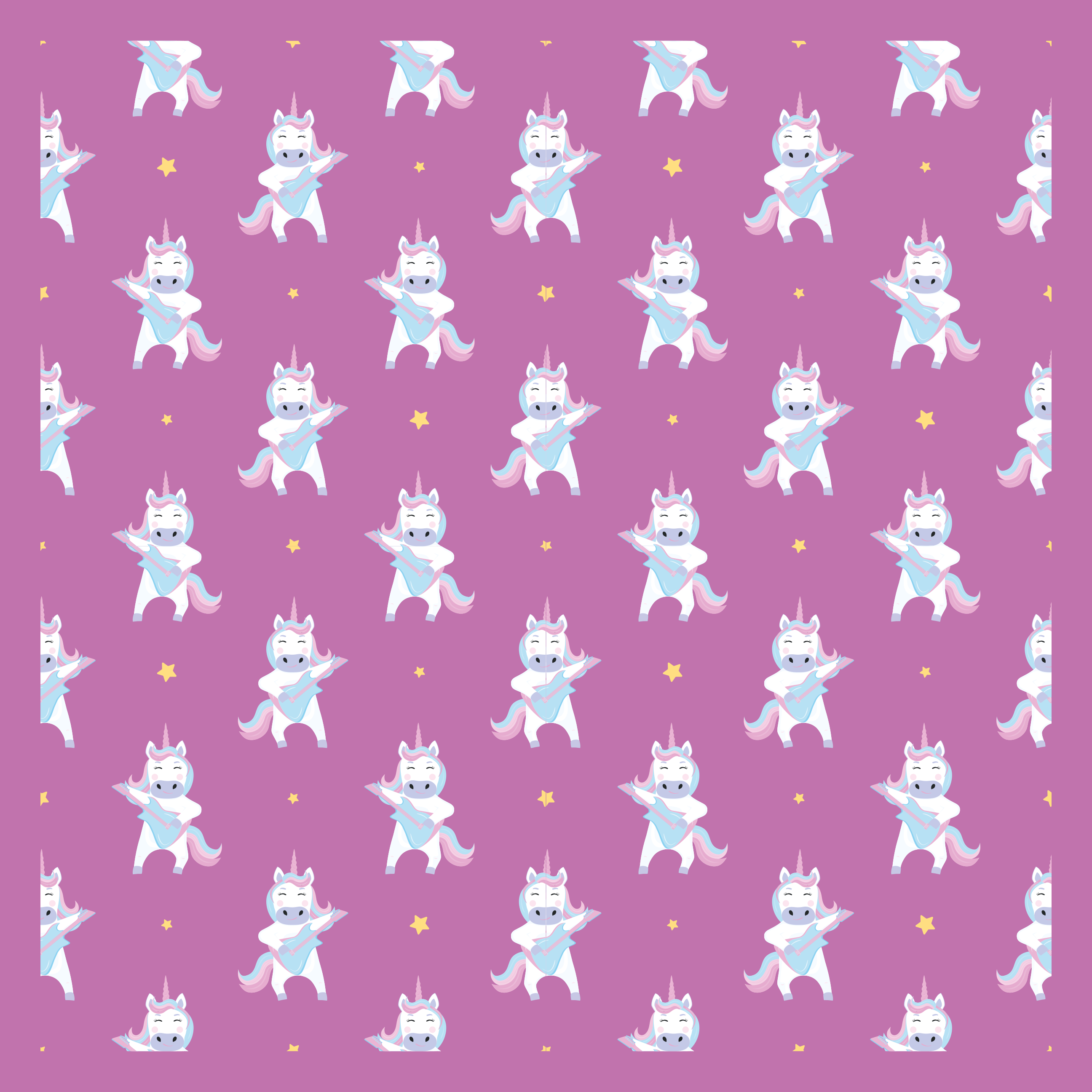 Whimsical Unicorn Motif kids vinyl carpet - TenStickers
