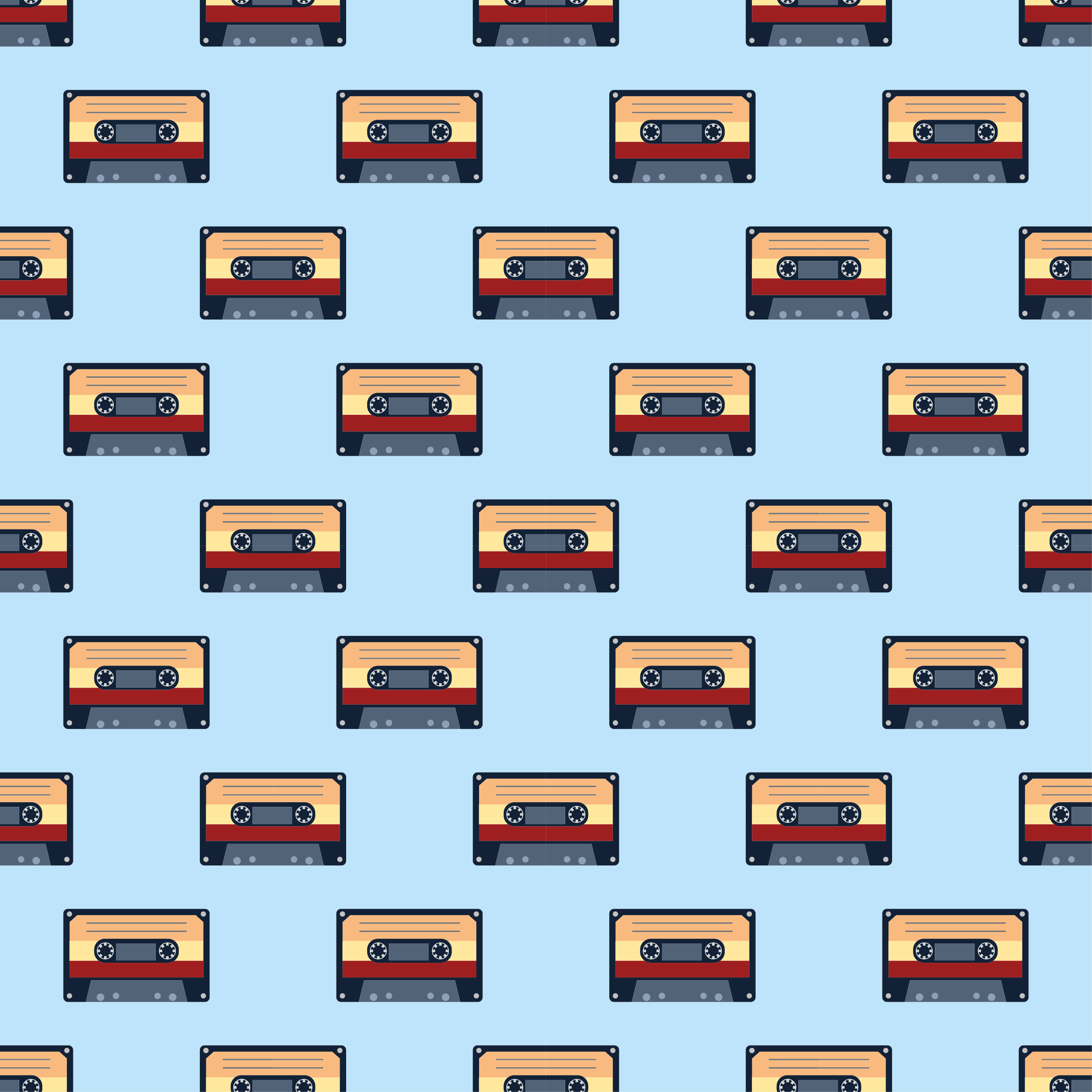 Kids vinyl carpet vintage cassette design - TenStickers