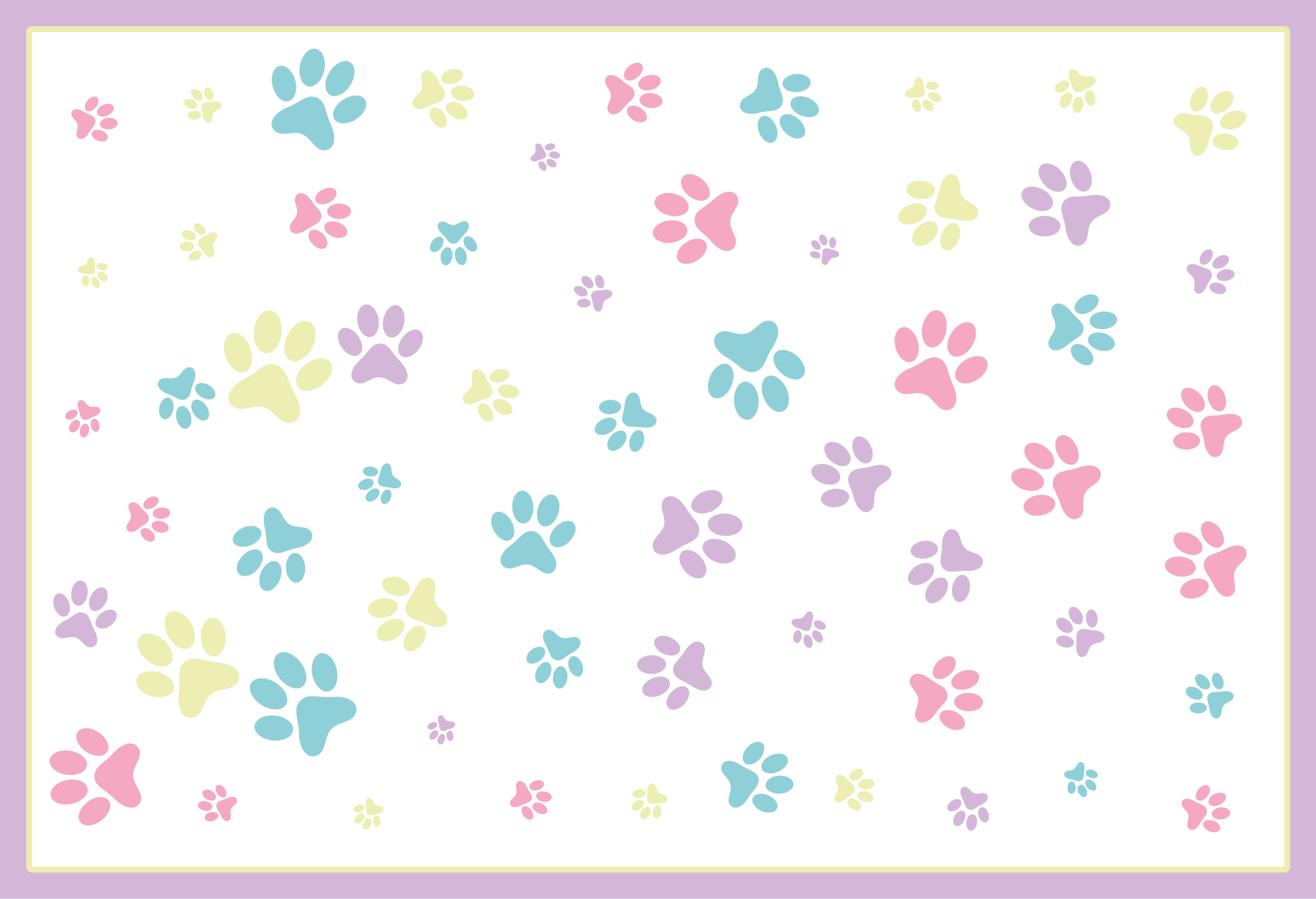 Animal print vinyl carpet paw print design - TenStickers