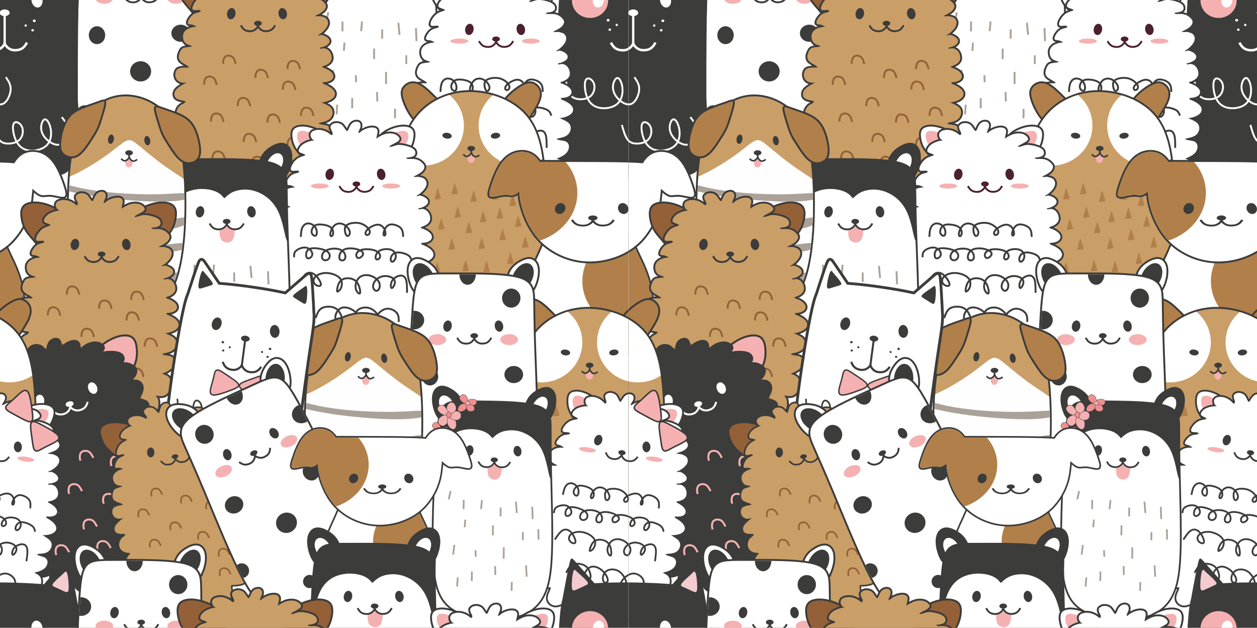 Charming Animal Faces animal vinyl carpet - TenStickers