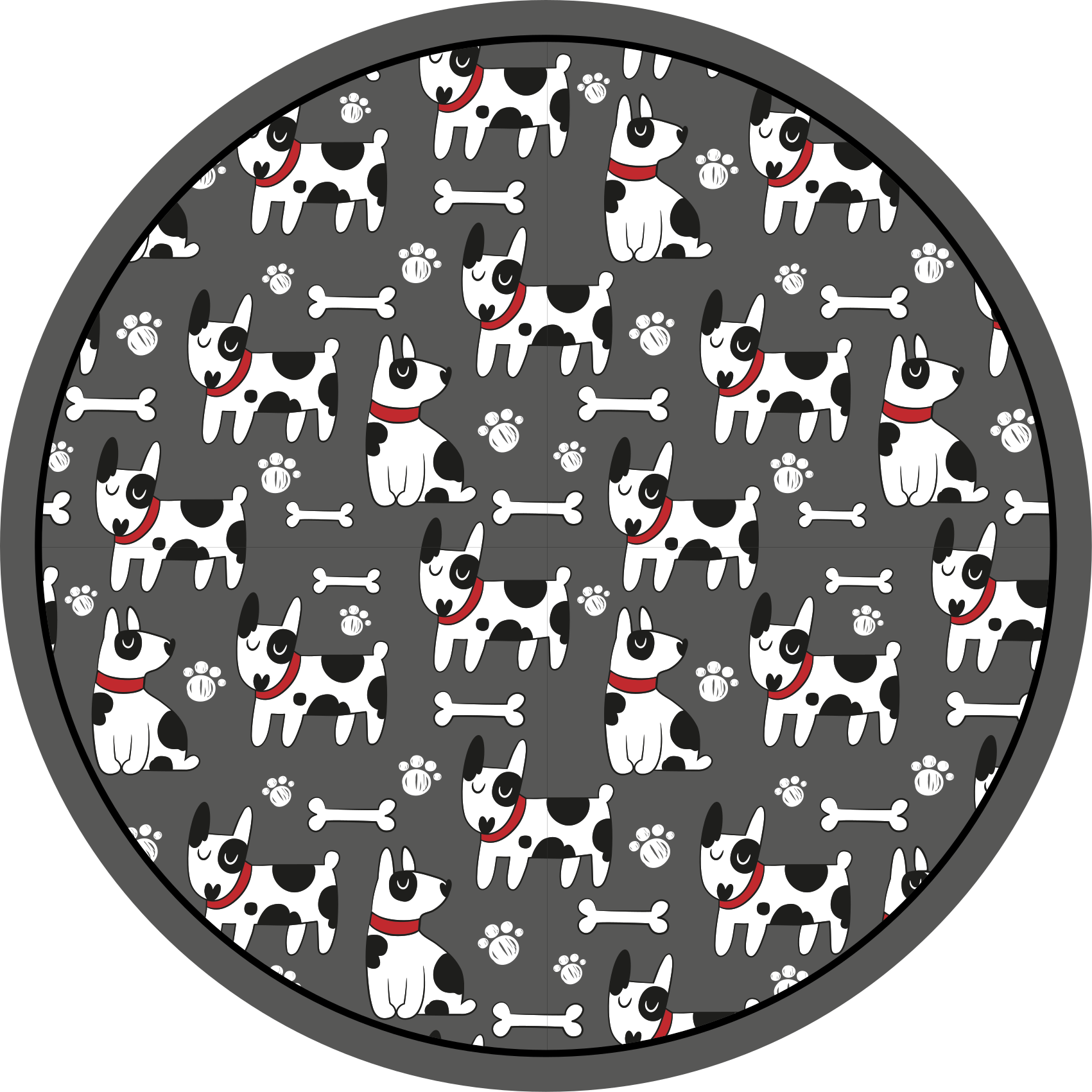 Playful Dog Patterns kids vinyl carpet - TenStickers
