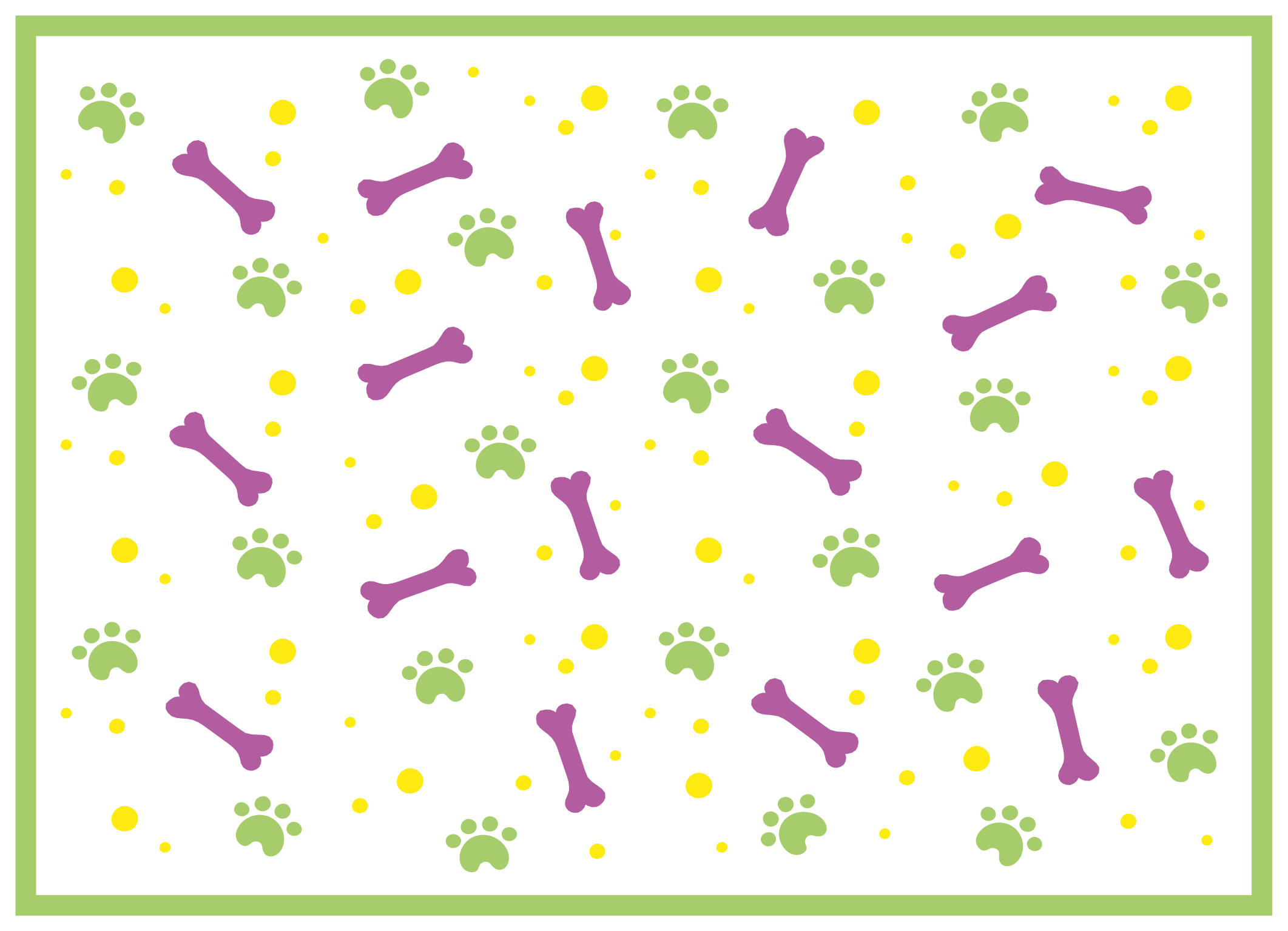 Paw Print Fun kids vinyl carpet - TenStickers