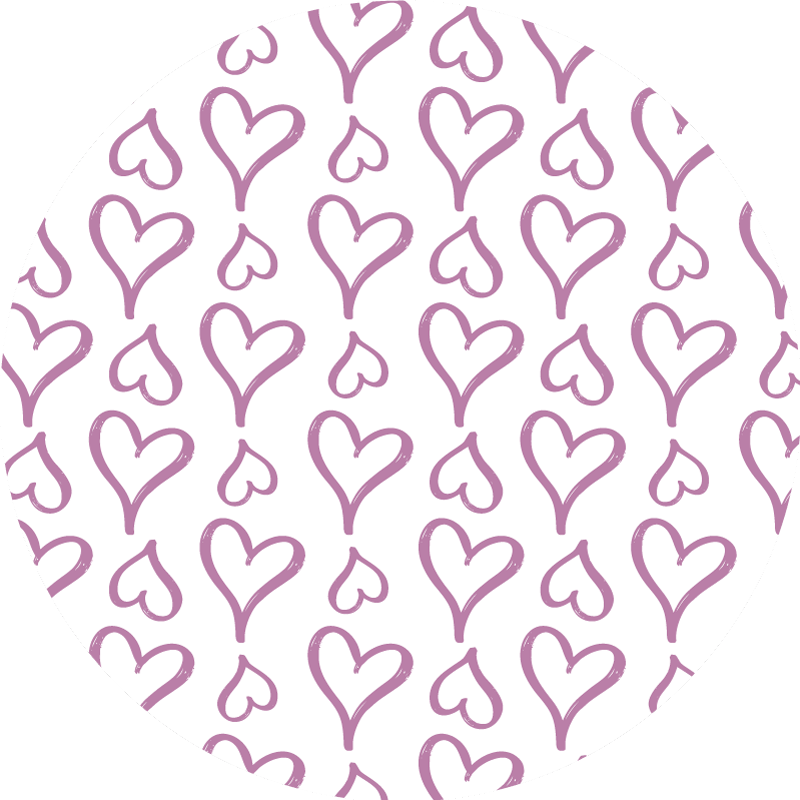 Texture vinyl carpet with pink heart pattern - TenStickers