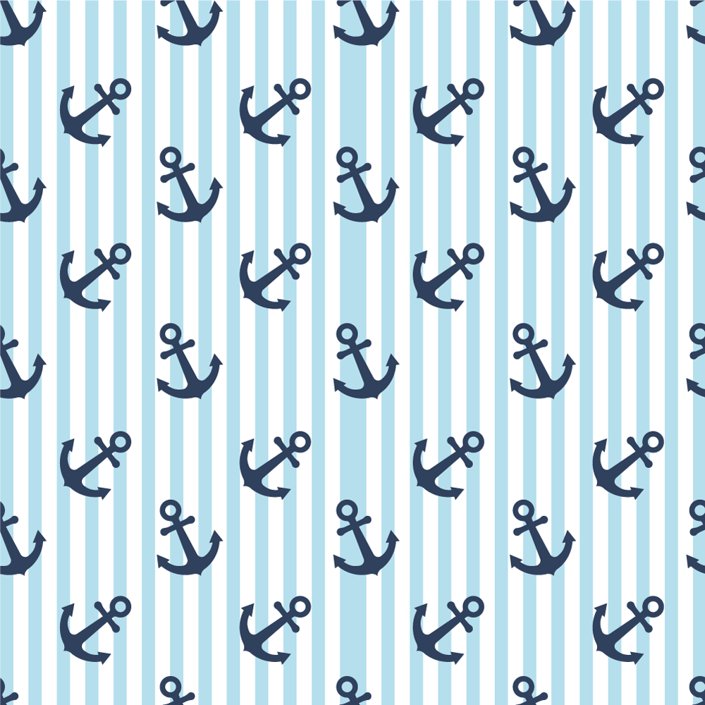 Maritime Anchor Motif striped vinyl carpet - TenStickers