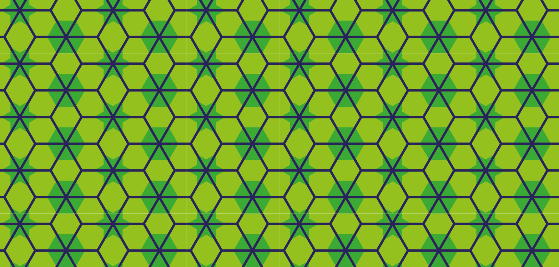 Green hexagonal pattern geometric vinyl carpet - TenStickers