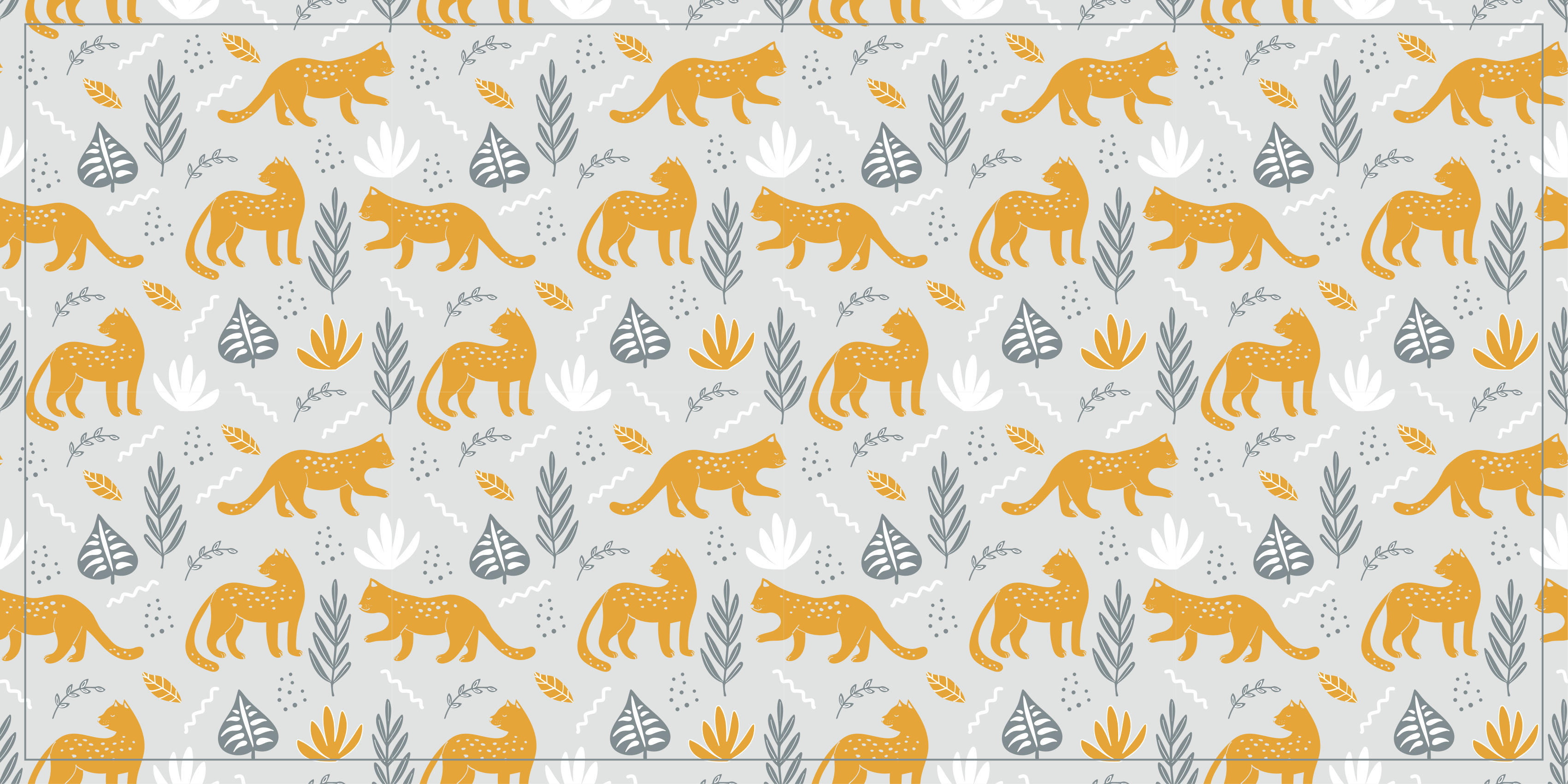 Wildlife cats pattern animal vinyl carpet - TenStickers