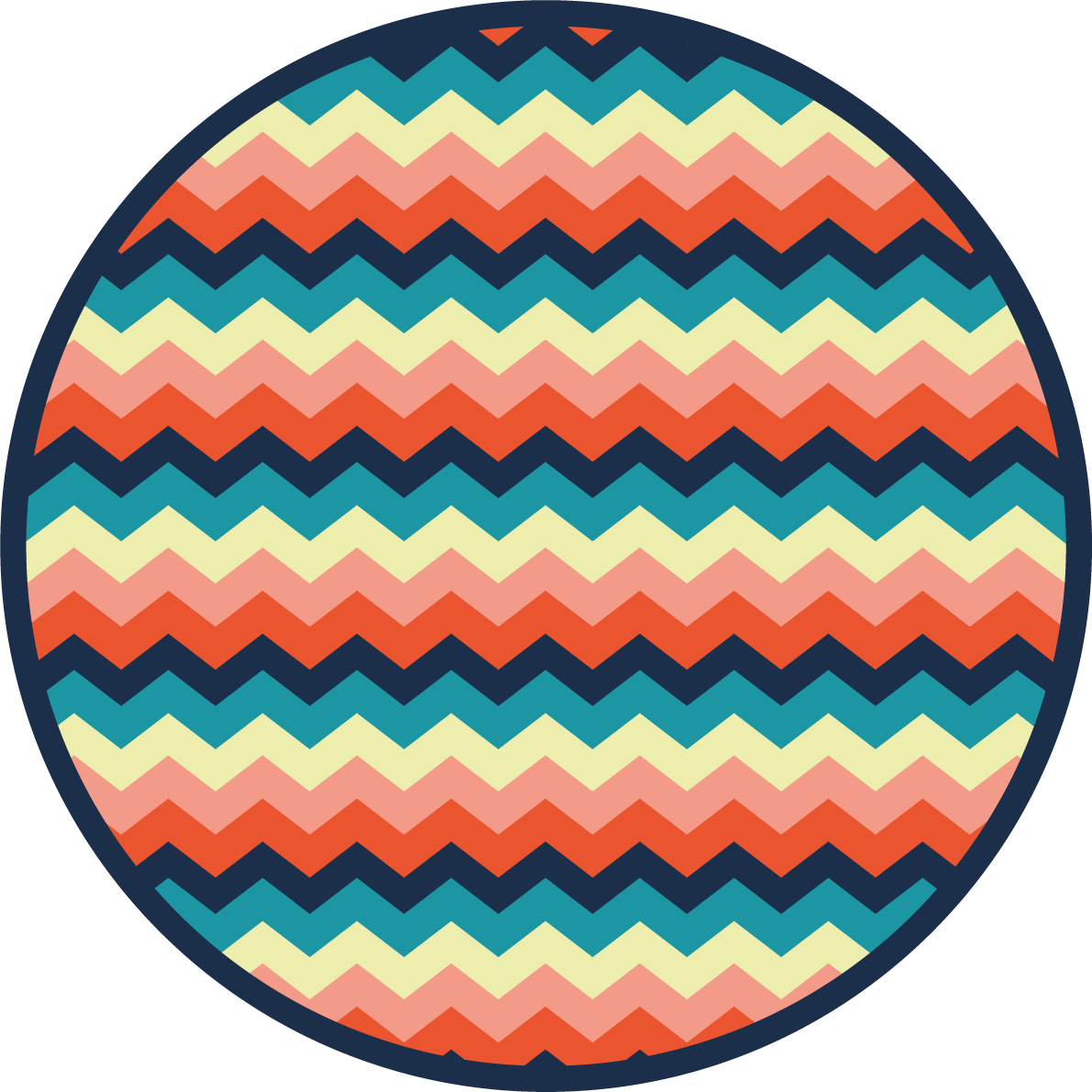 Colourful Chevron Pattern geometric vinyl carpet - TenStickers