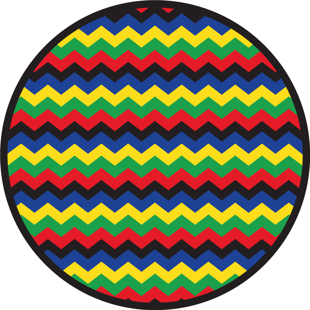 Colorful zigzag geometric vinyl carpet - TenStickers