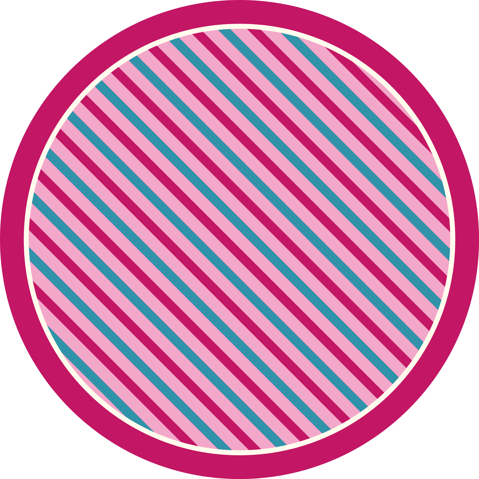 Striped vinyl carpet in pink and blue stripes - TenStickers