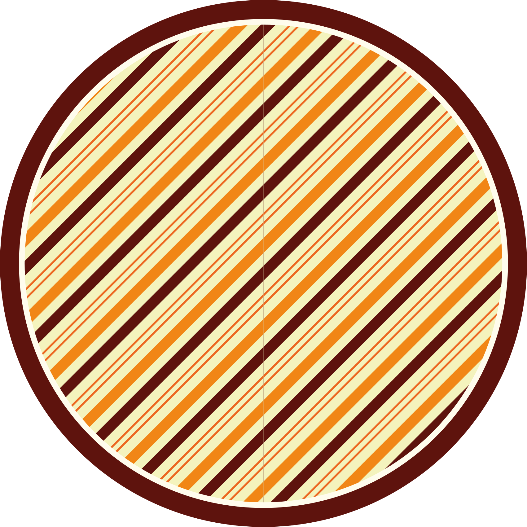 Striped vinyl carpet in warm shades style - TenStickers