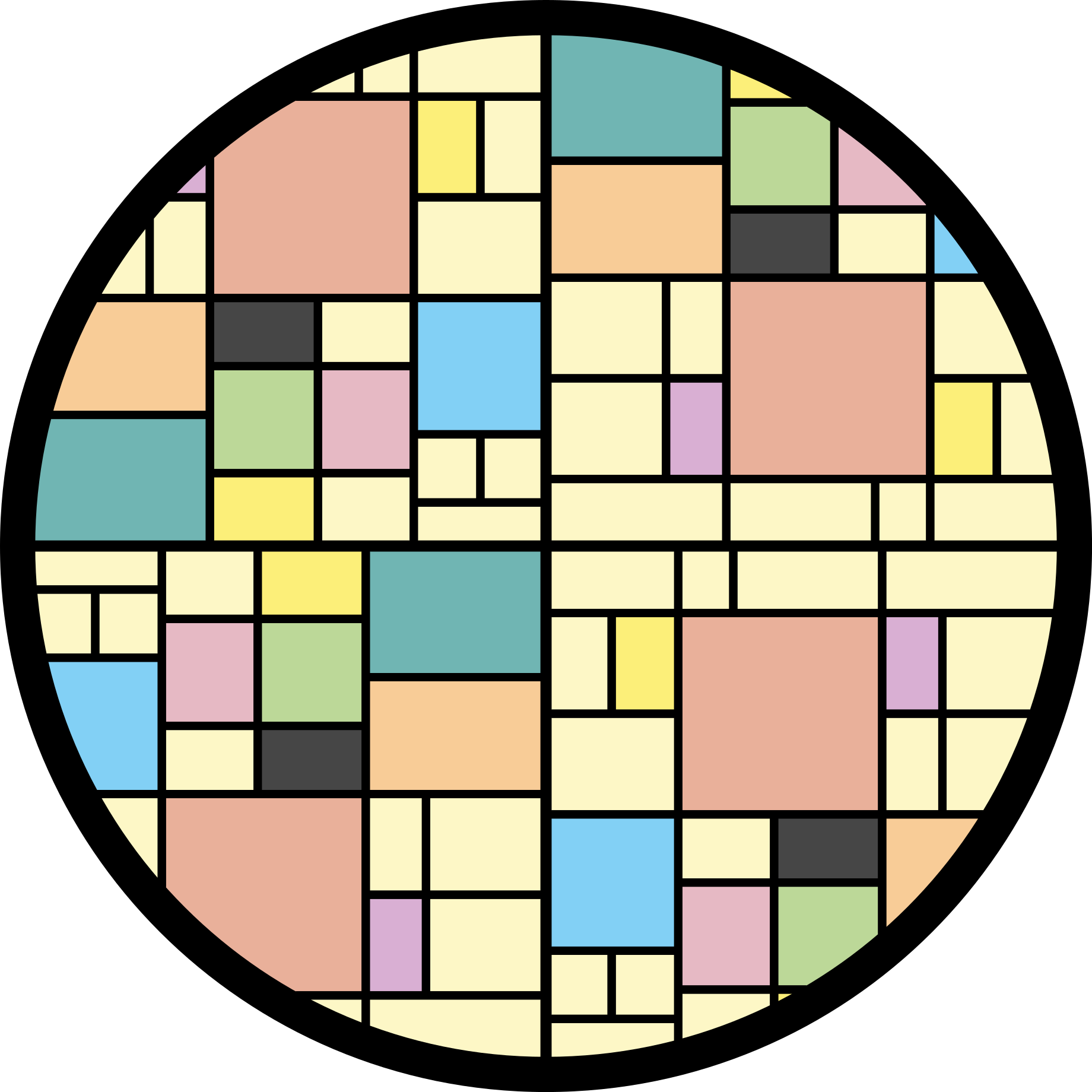 Geometric vinyl carpet colorful block design - TenStickers