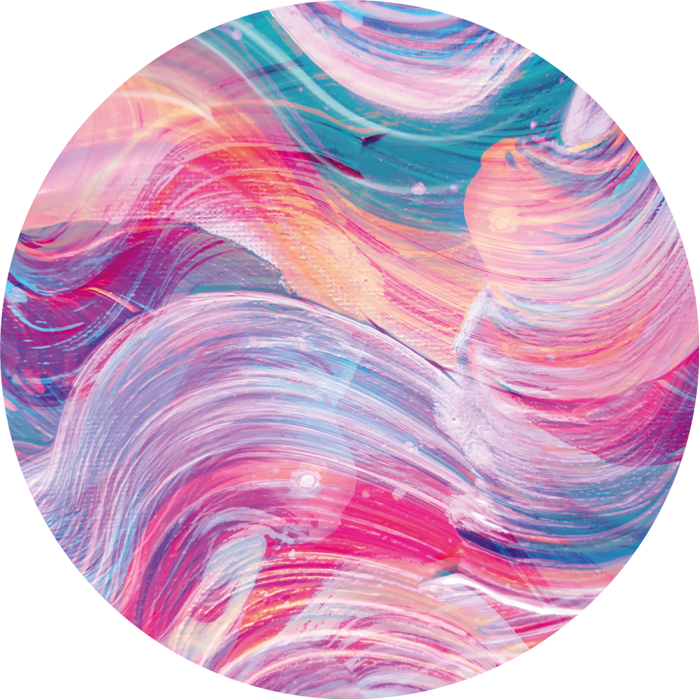 Colorful swirling waves vinyl rug - TenStickers