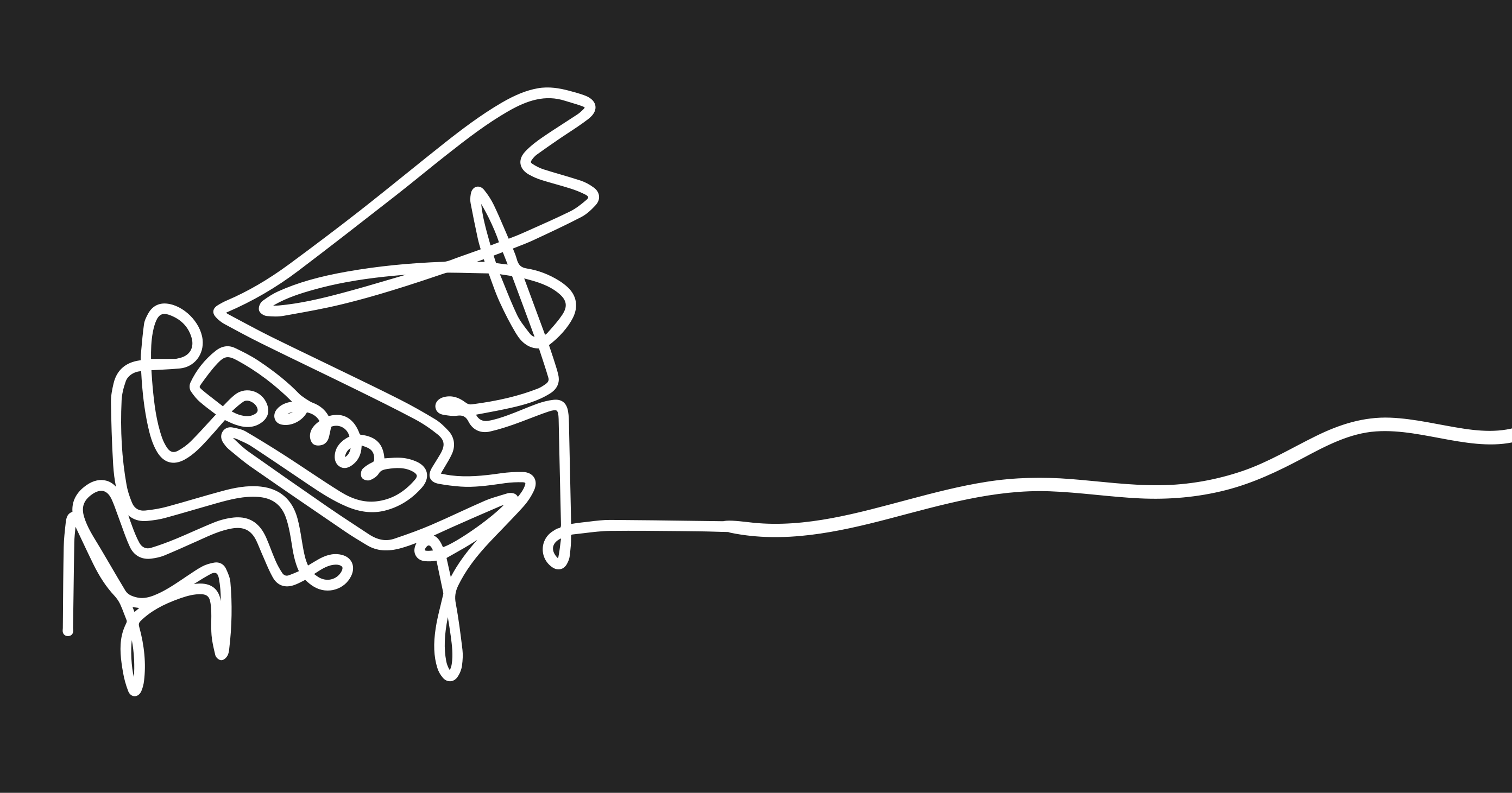 Piano Line Art modern vinyl carpet - TenStickers