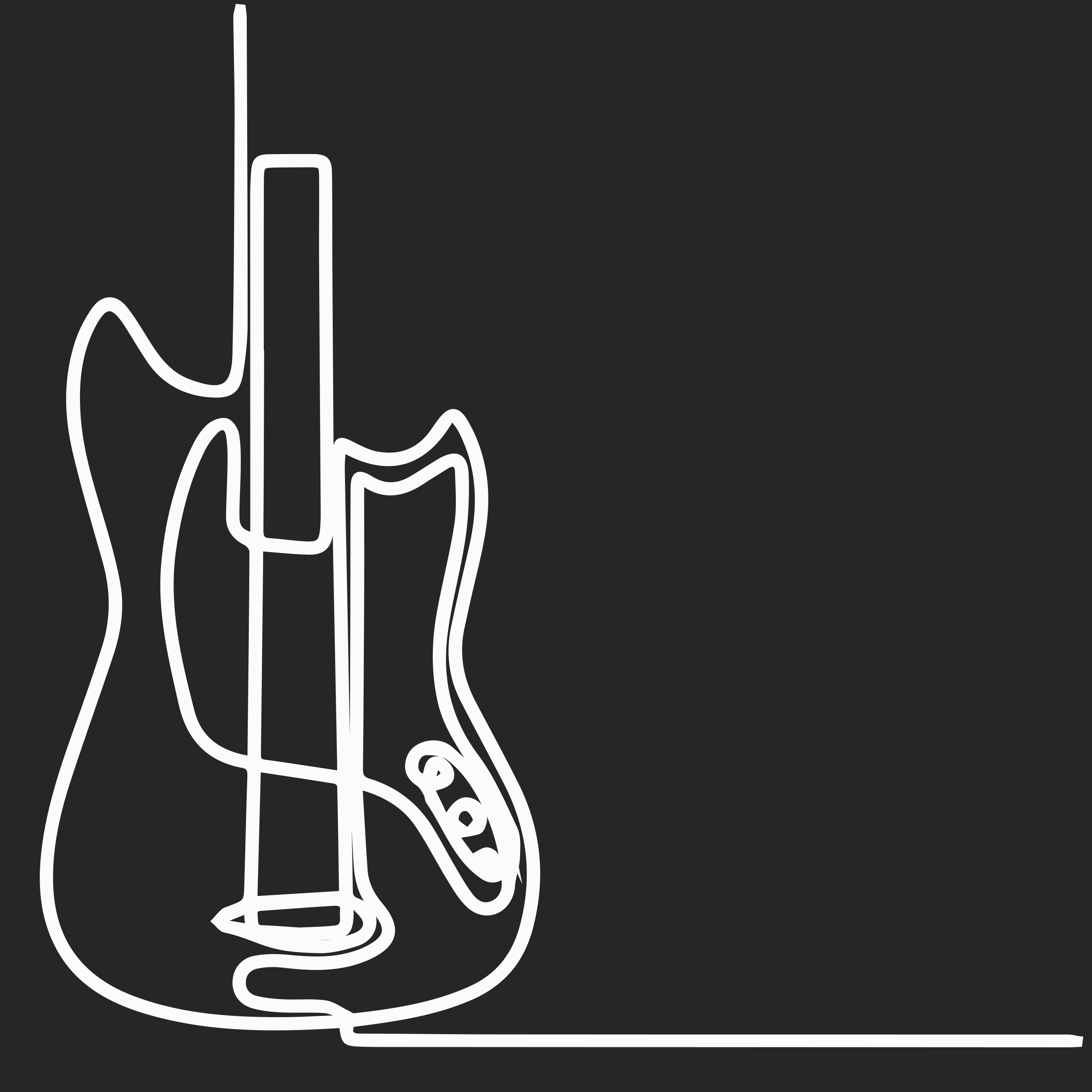 Guitar Outline Art teen vinyl carpet - TenStickers