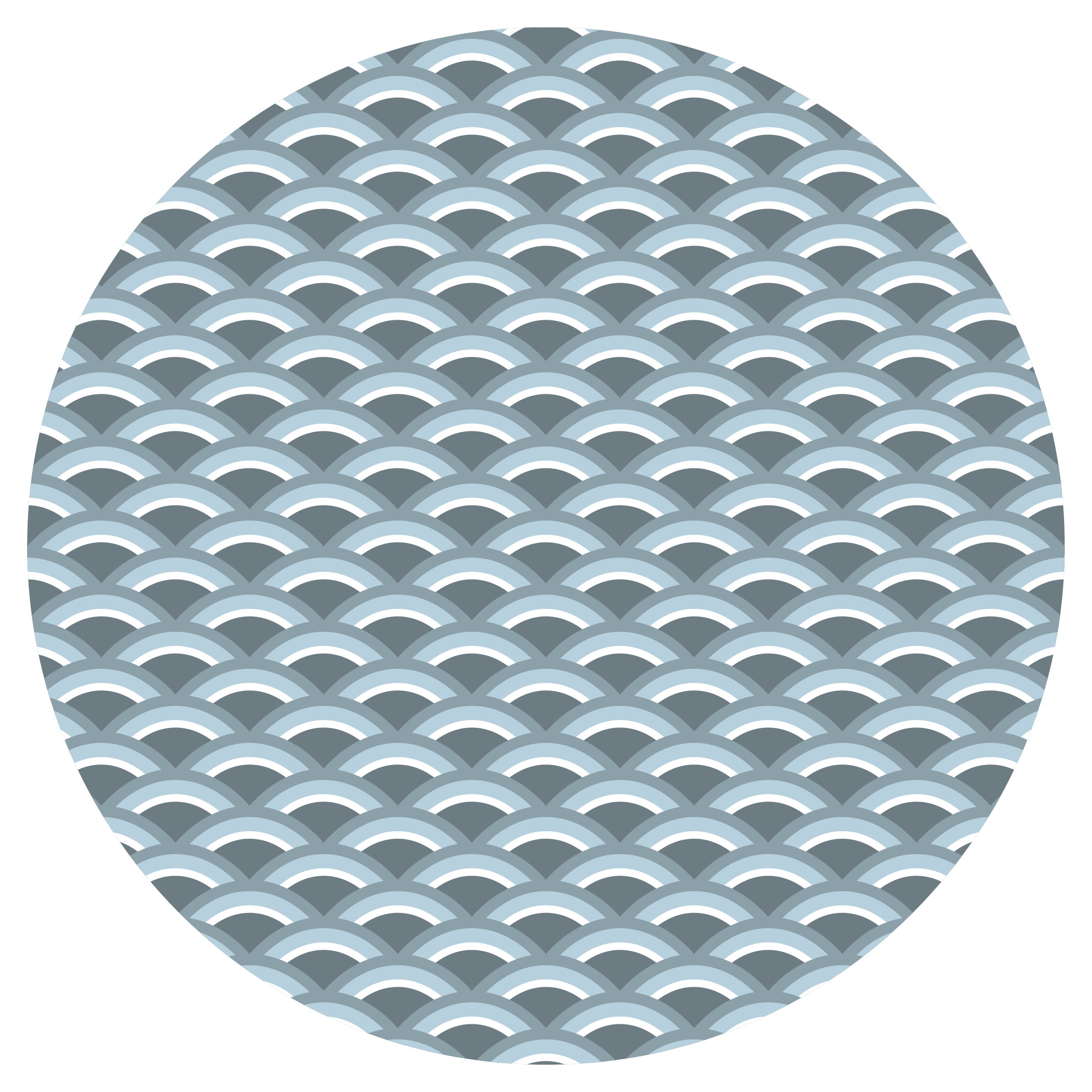 Wave Motif geometric vinyl carpet - TenStickers