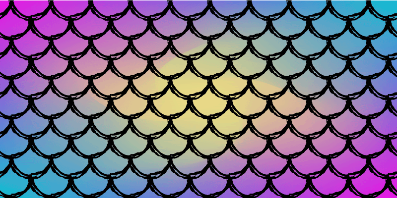 Rectangular vinyl carpet with colorful scales pattern - TenStickers