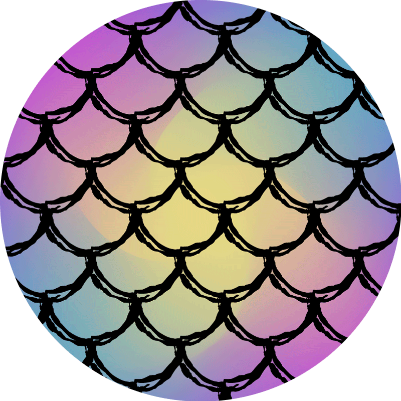 Bathroom vinyl carpet with scales gradient pattern - TenStickers