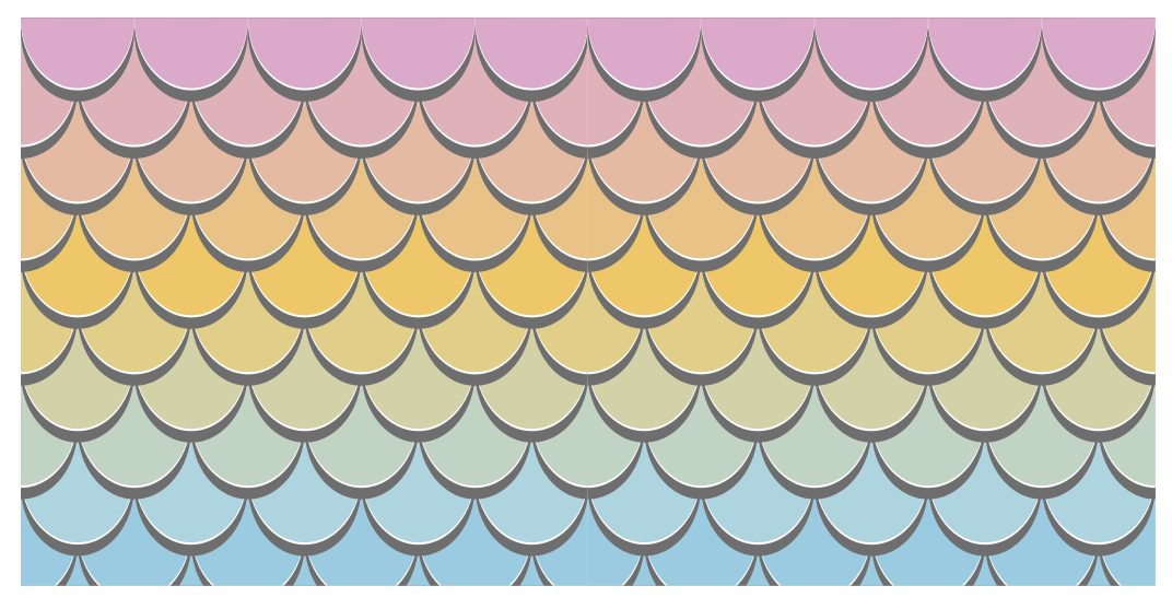 Colorful scales pattern vinyl rug - TenStickers