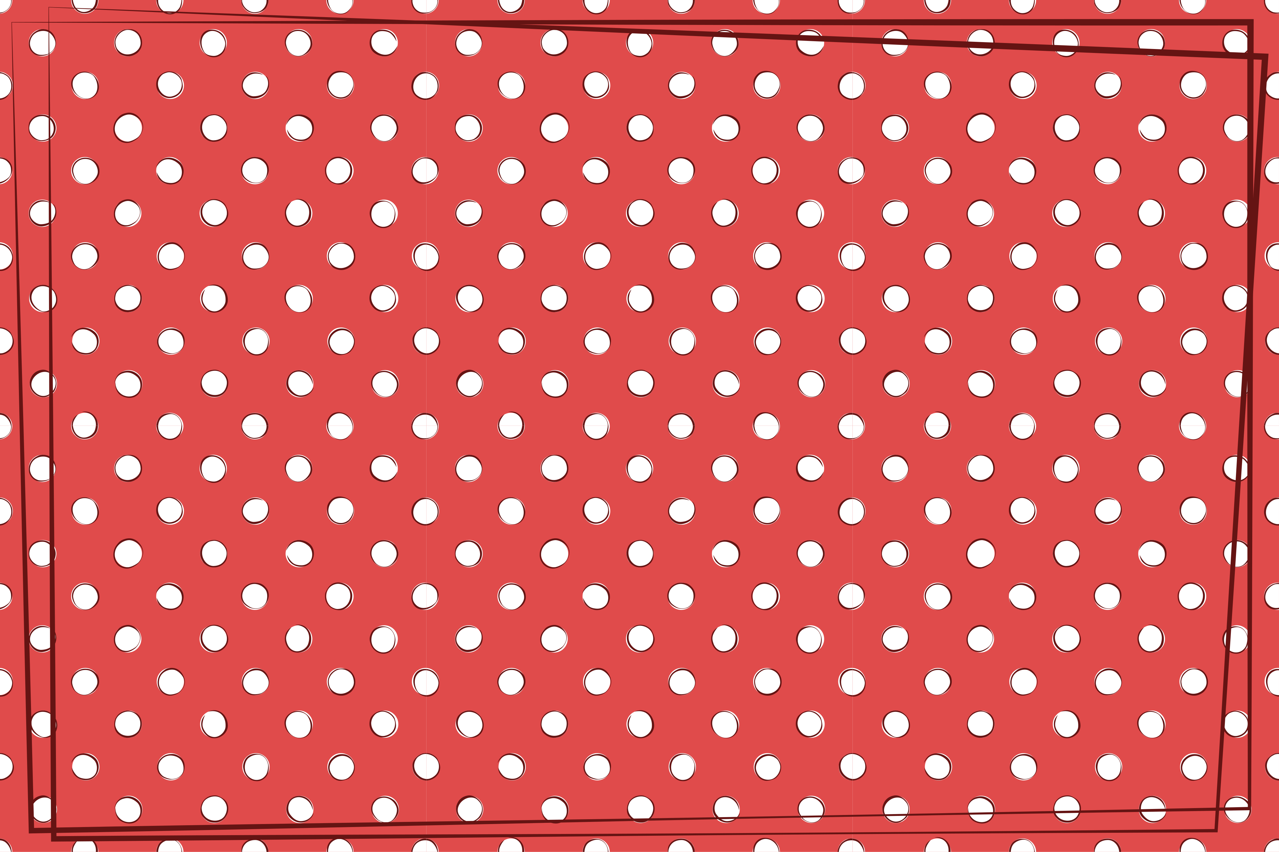 Red Polka Dots wood effect vinyl carpet - TenStickers