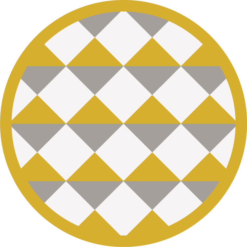 Diamond Pattern Circle geometric vinyl carpet - TenStickers