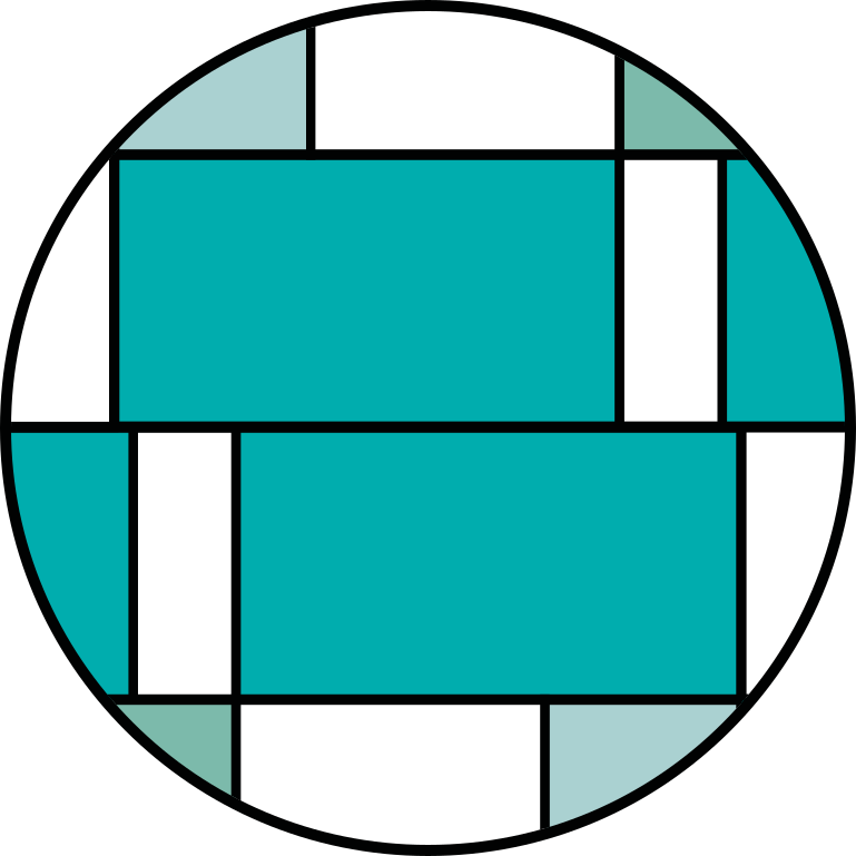 Modern vinyl carpet in geometric turquoise design - TenStickers