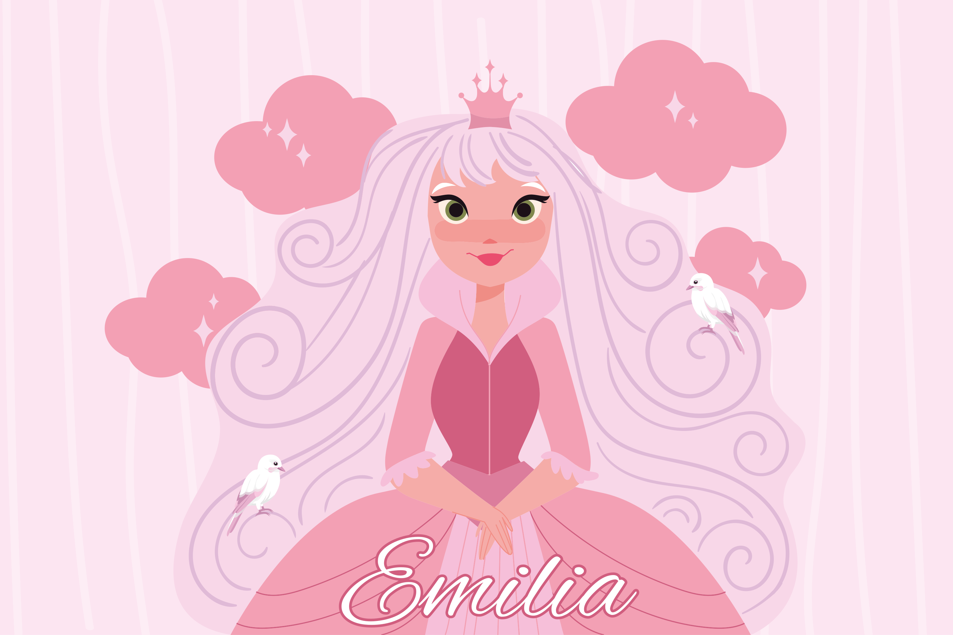Princess Character custom vinyl carpet - TenStickers