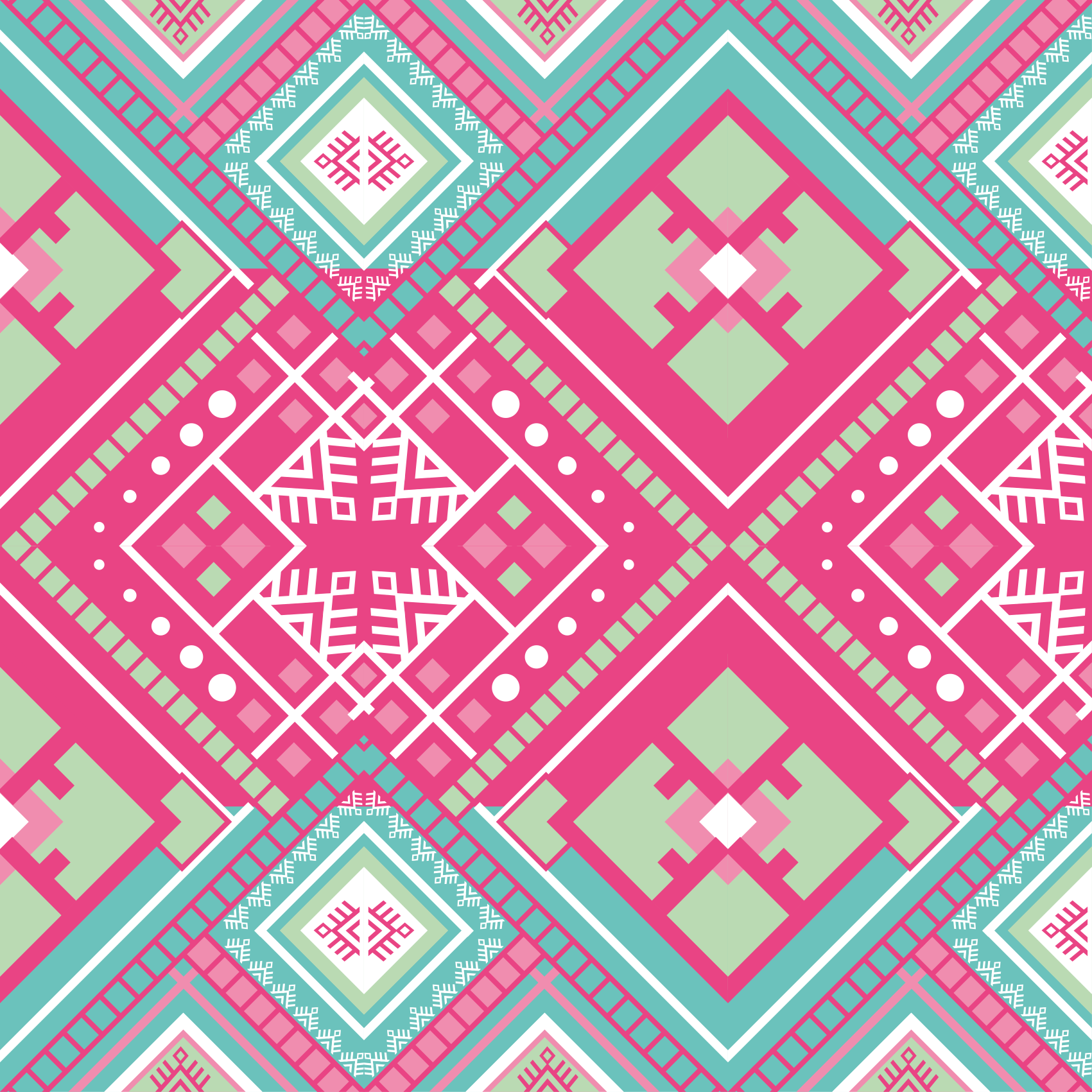 Pink tribal motif ethnic vinyl carpet - TenStickers