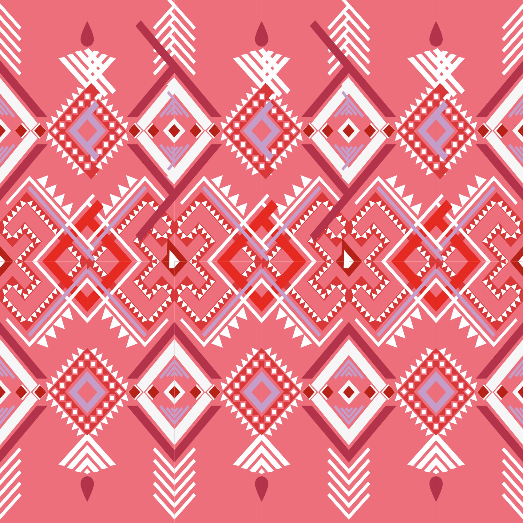 Tribal Pattern Mosaic ethnic vinyl carpet - TenStickers