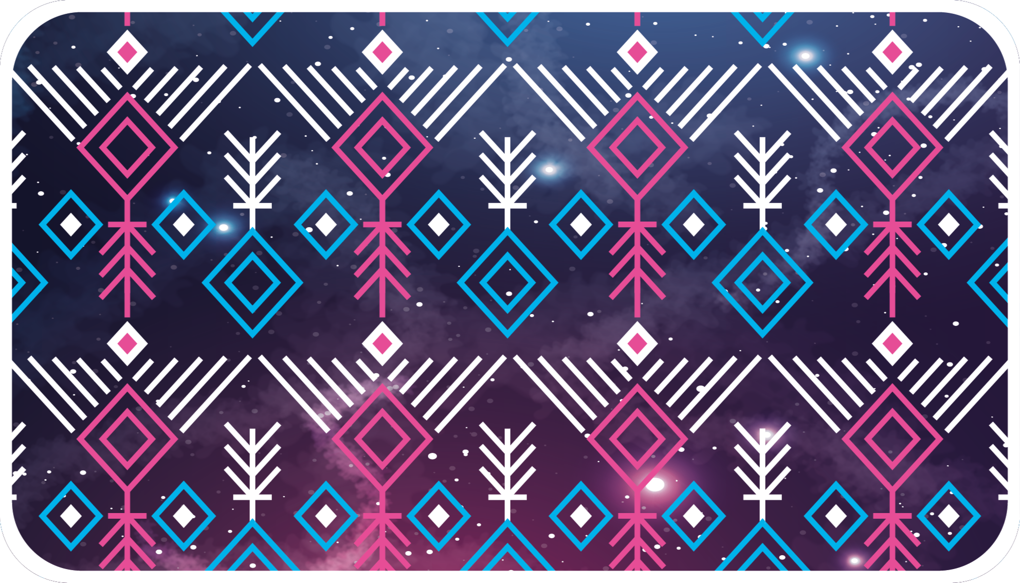 Ethnic purple and blue nordic vinyl carpet - TenStickers