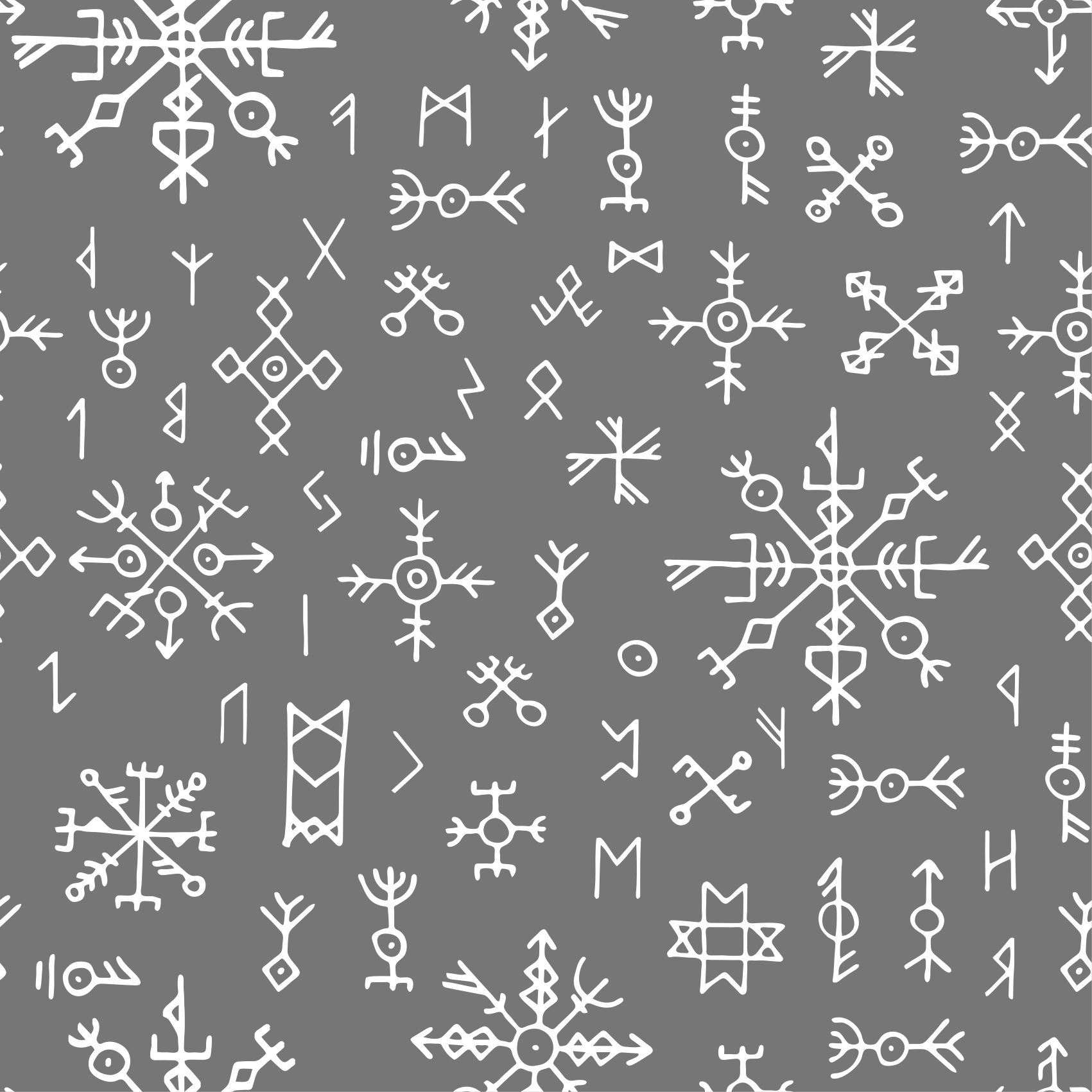 Geometric Symbol Pattern nordic vinyl carpet - TenStickers