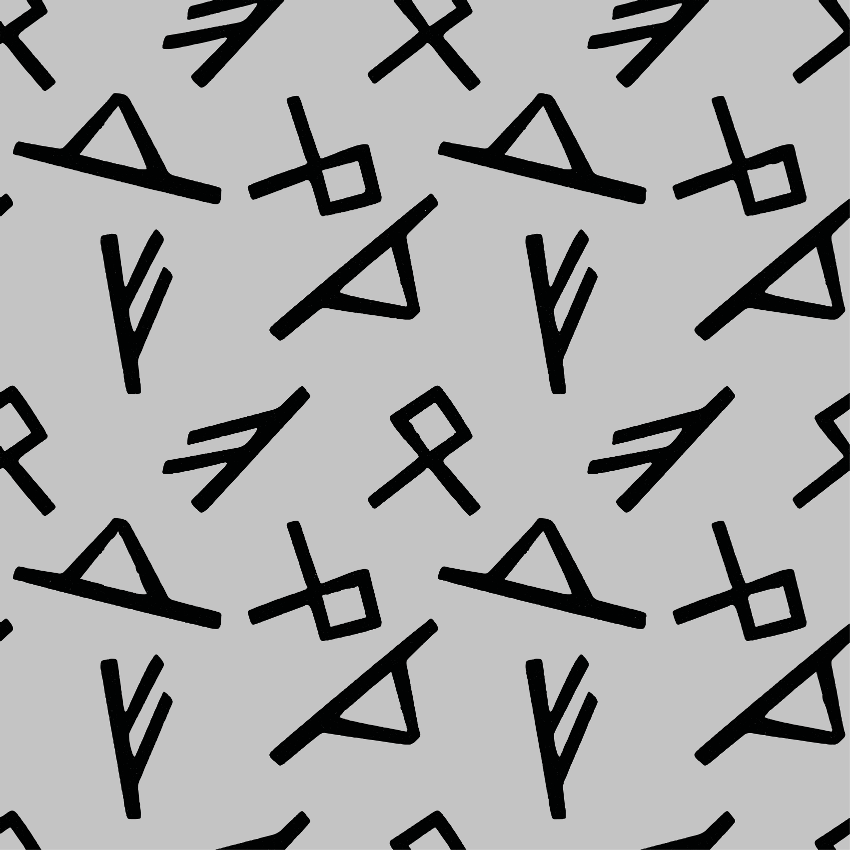 Stylish black shapes geometric vinyl carpet - TenStickers