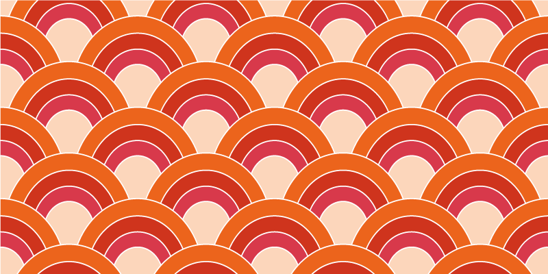 Colorful Arched Patterns geometric vinyl carpet - TenStickers