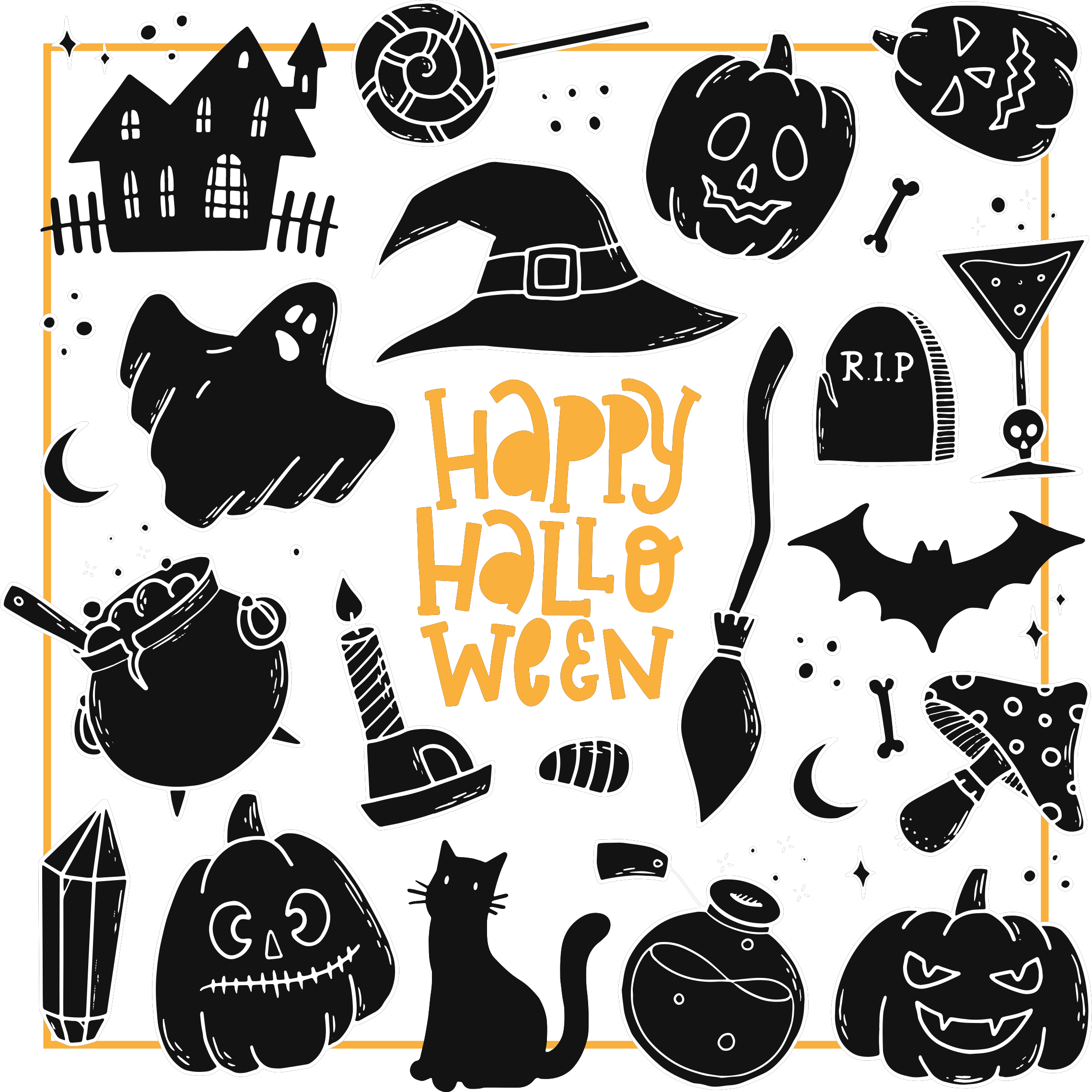 Festive symbols halloween vinyl carpet - TenStickers