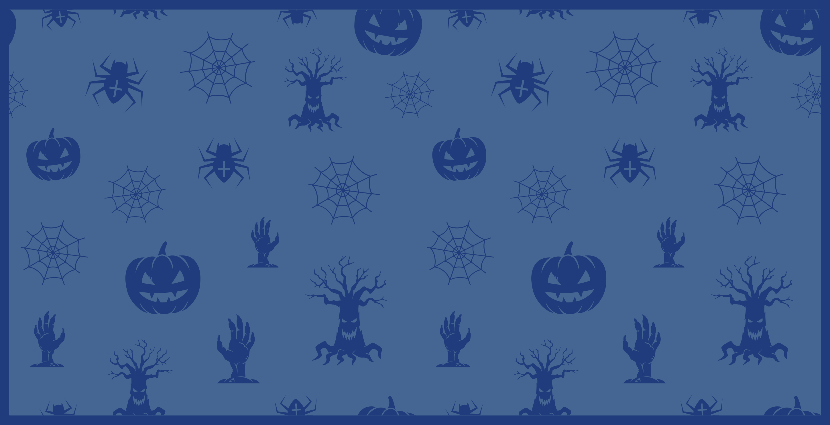 Blue spooky theme halloween vinyl carpet - TenStickers