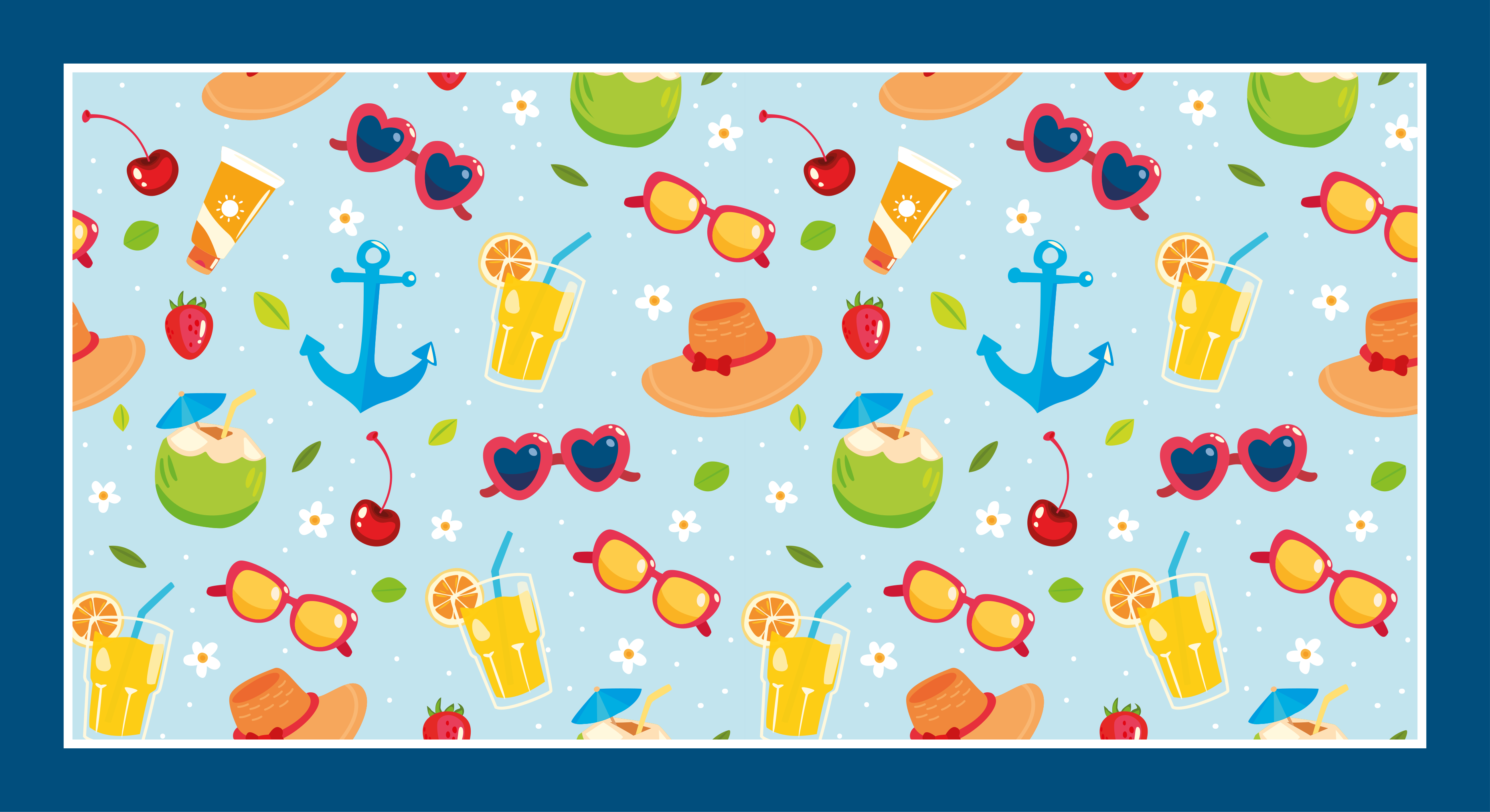 Summer Fun Vibes event vinyl carpet - TenStickers