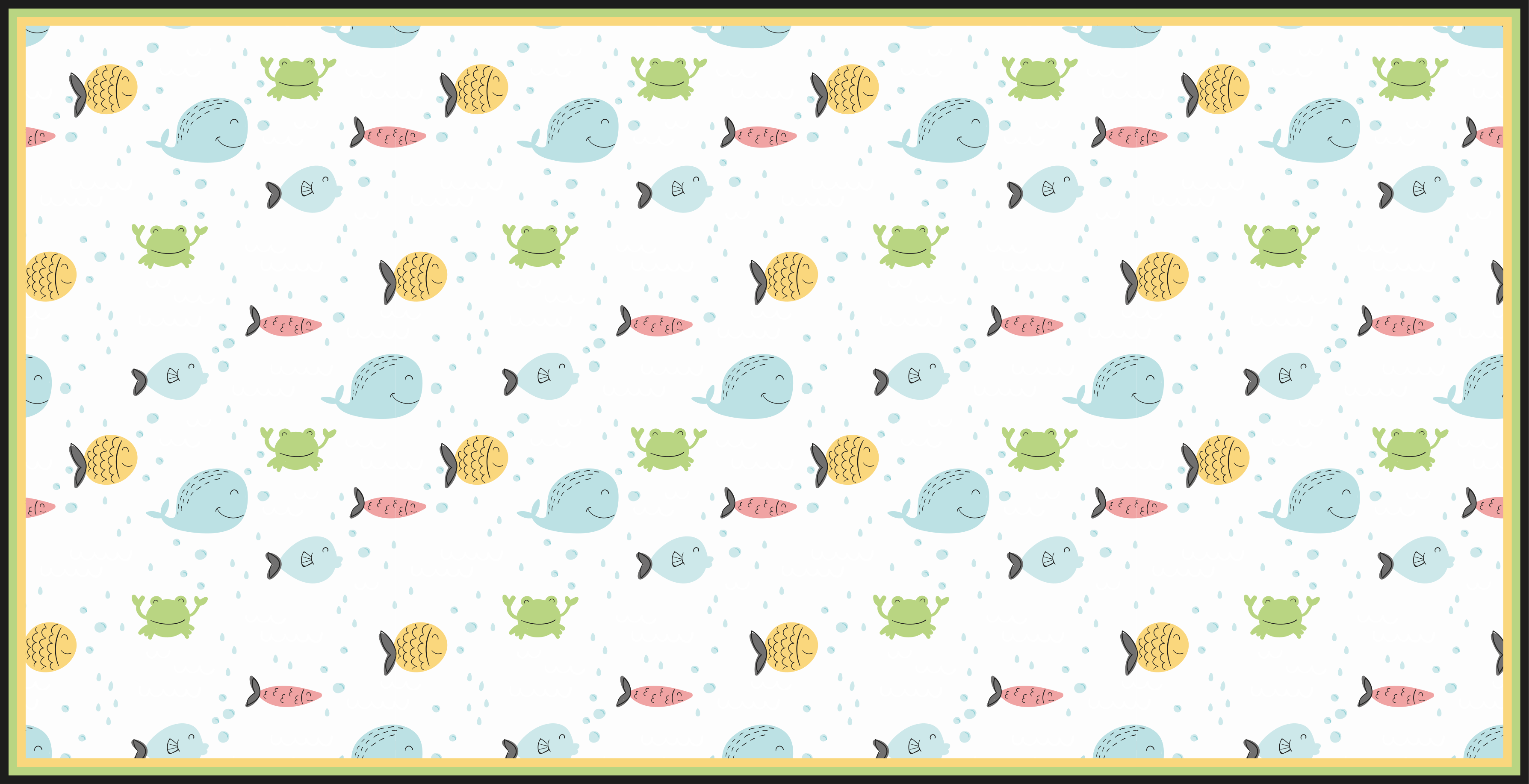 Whimsical Sea Creatures kids vinyl carpet - TenStickers