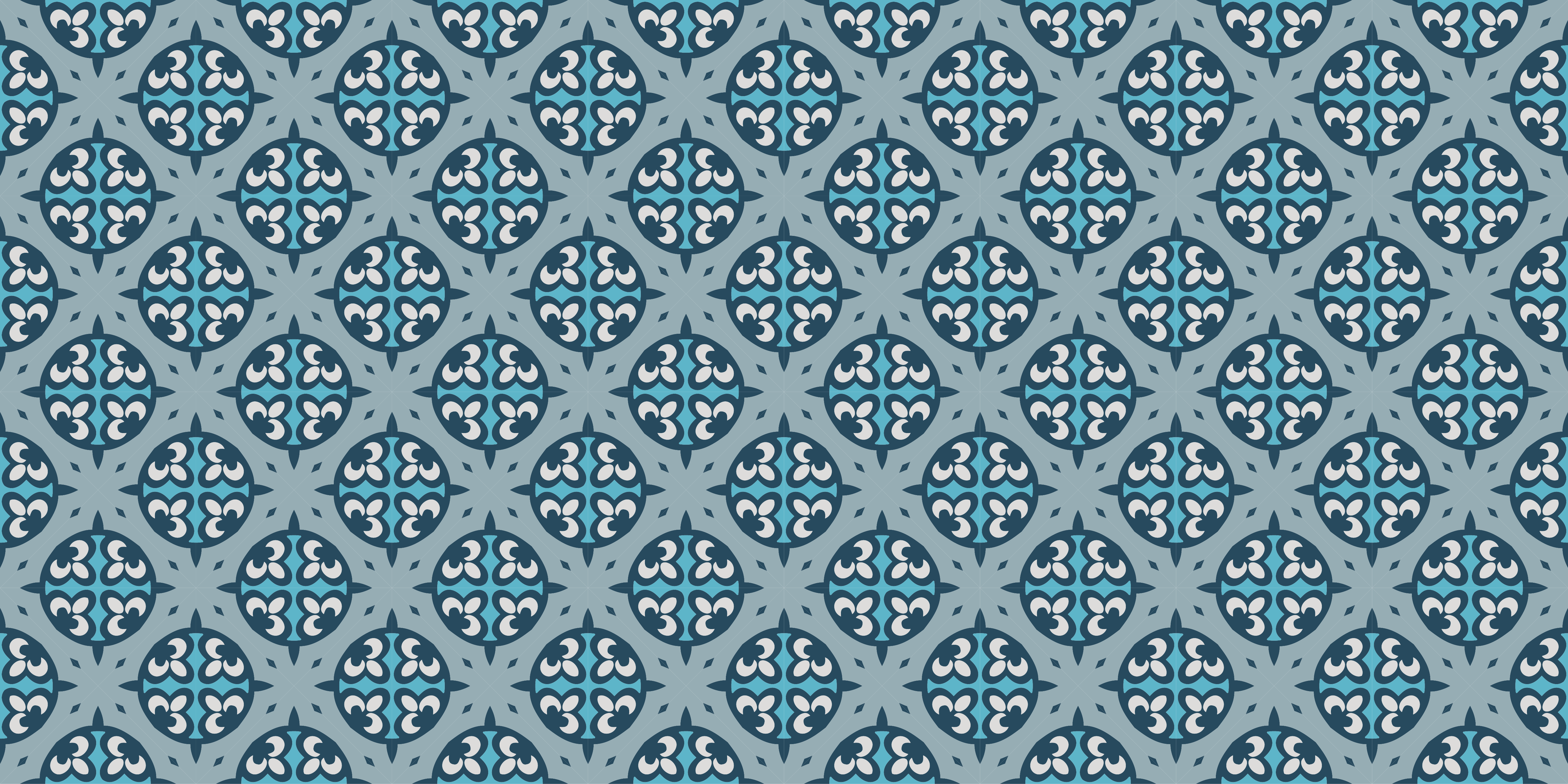 FANCIFUL PATTERNED TILES mosaic vinyl carpet - TenStickers