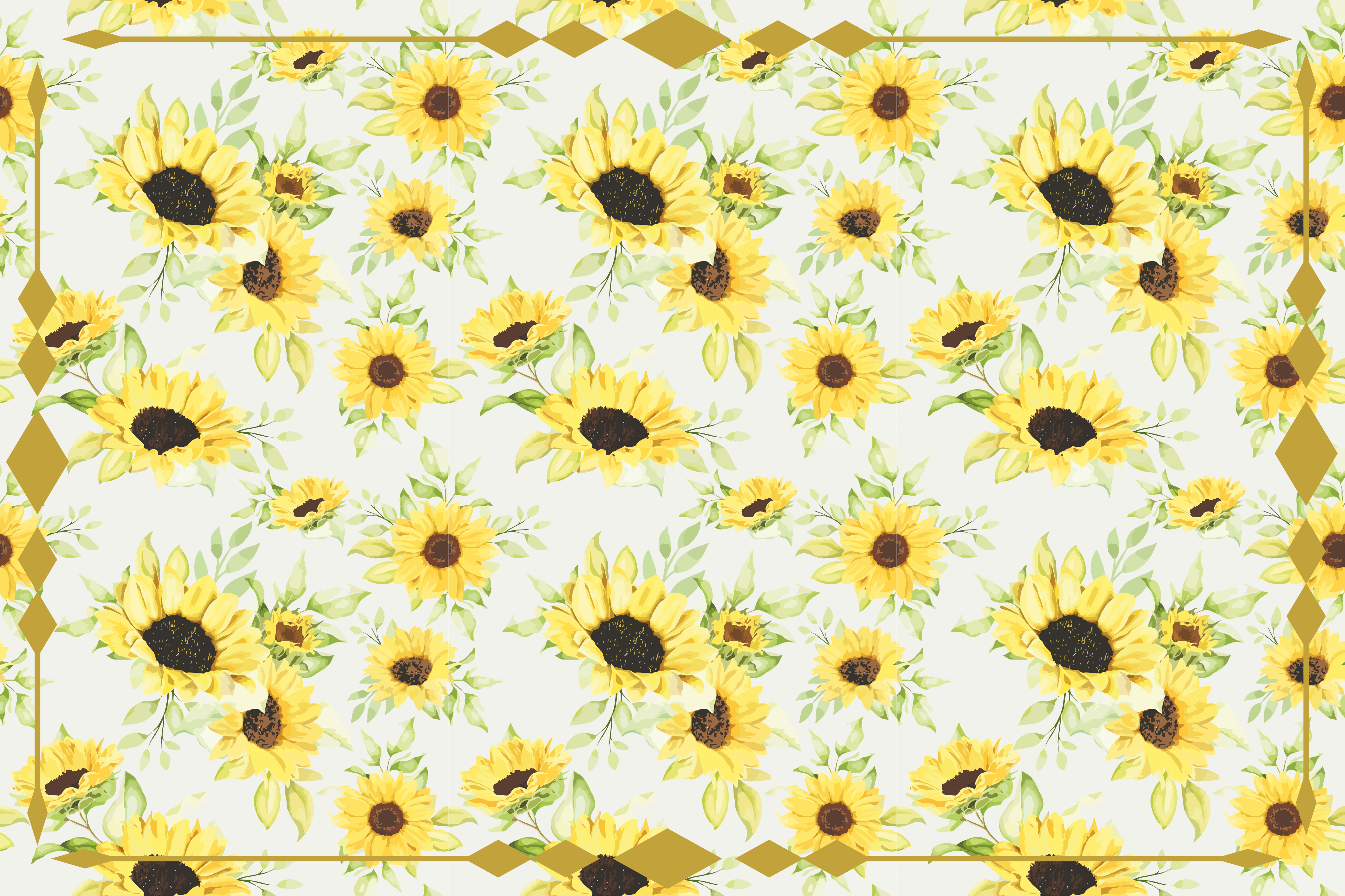 Bright Floral Motif floral vinyl carpet - TenStickers