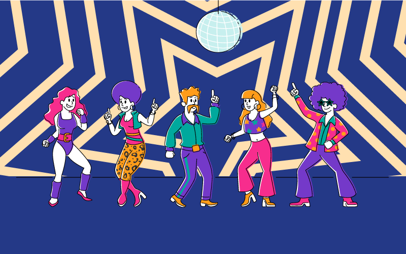 Disco Dance Party kids vinyl carpet - TenStickers