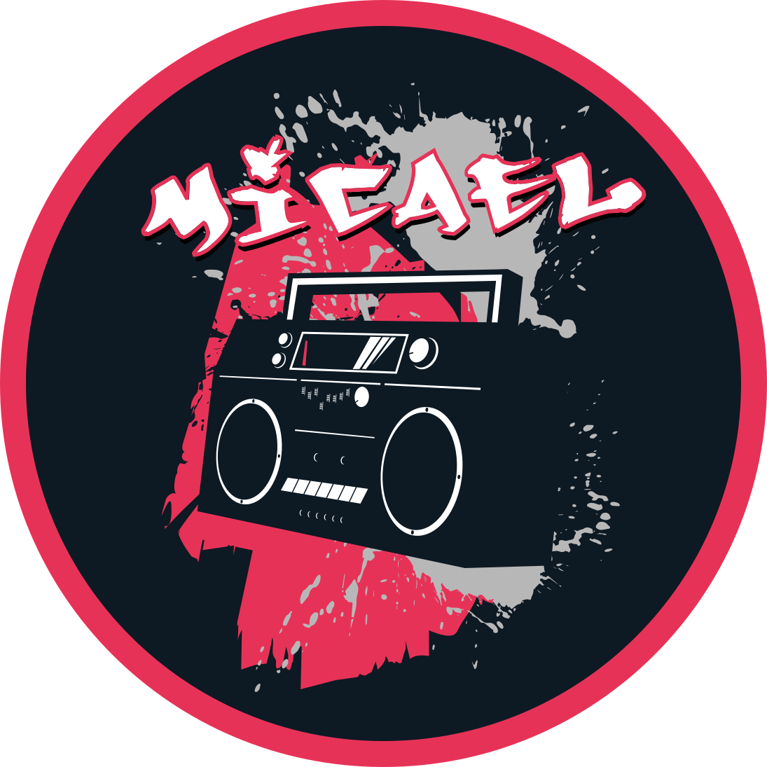 Retro Boombox Theme custom vinyl carpet - TenStickers