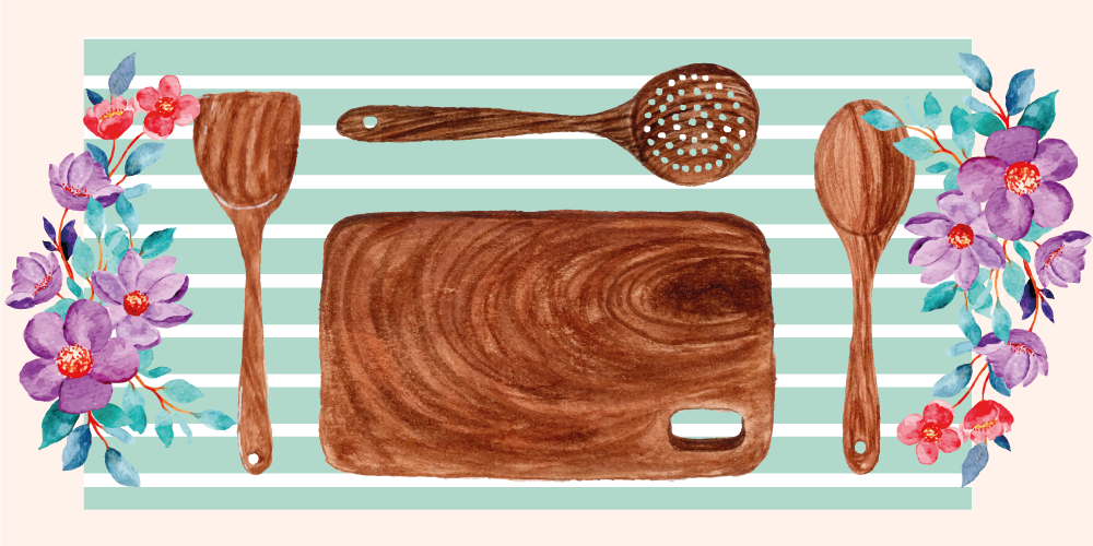 Kitchen vinyl carpet floral kitchen decor - TenStickers