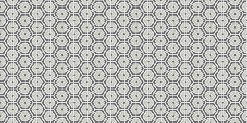 Elegant grey hexagons motif mosaic vinyl carpet - TenStickers